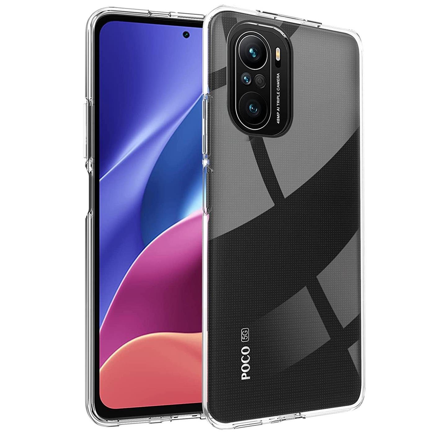 CoolGadget Handyhülle Silikon Handy Hülle Slim für Xiaomi Poco F3 / Mi 11i 6,67 Zoll, dünne TPU Schutzhülle Case in transparent / durchsichtig
