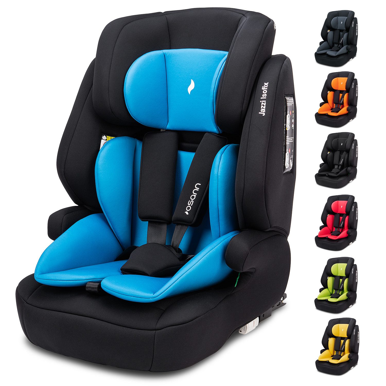 Osann Autokindersitz Jazzi Isofix, ab: 15 Monate, bis: 12 Jahre, ab: 76 cm, bis: 150 cm, sicher & bequem für Kinder von 76 bis 150 cm, Kindersitz mit Isofix