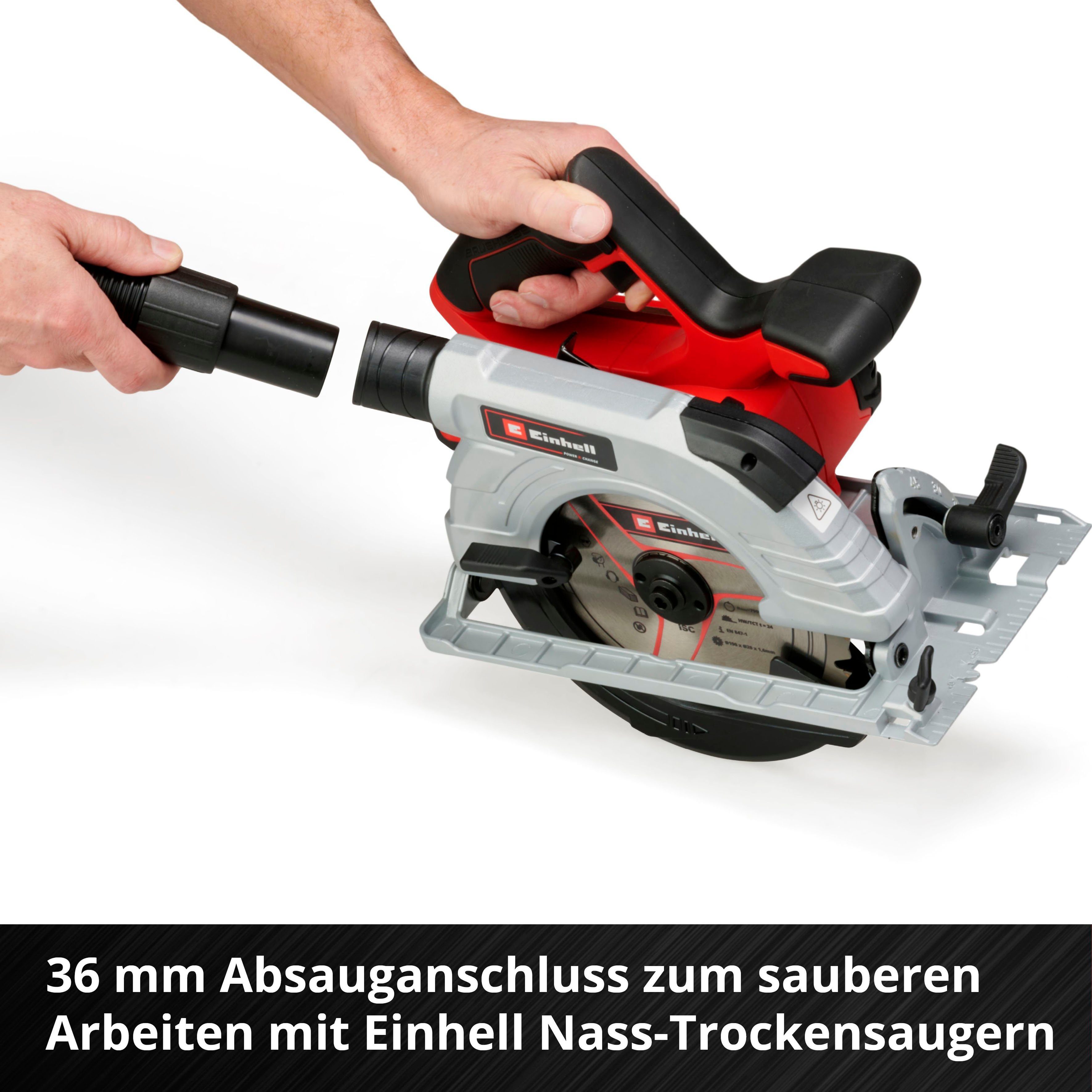Einhell Akku-Handkreissäge TP-CS 18/190 Li BL - Solo, 1-St., Power X-Change, ohne Akku und Ladegerät – Bild 3 von 5