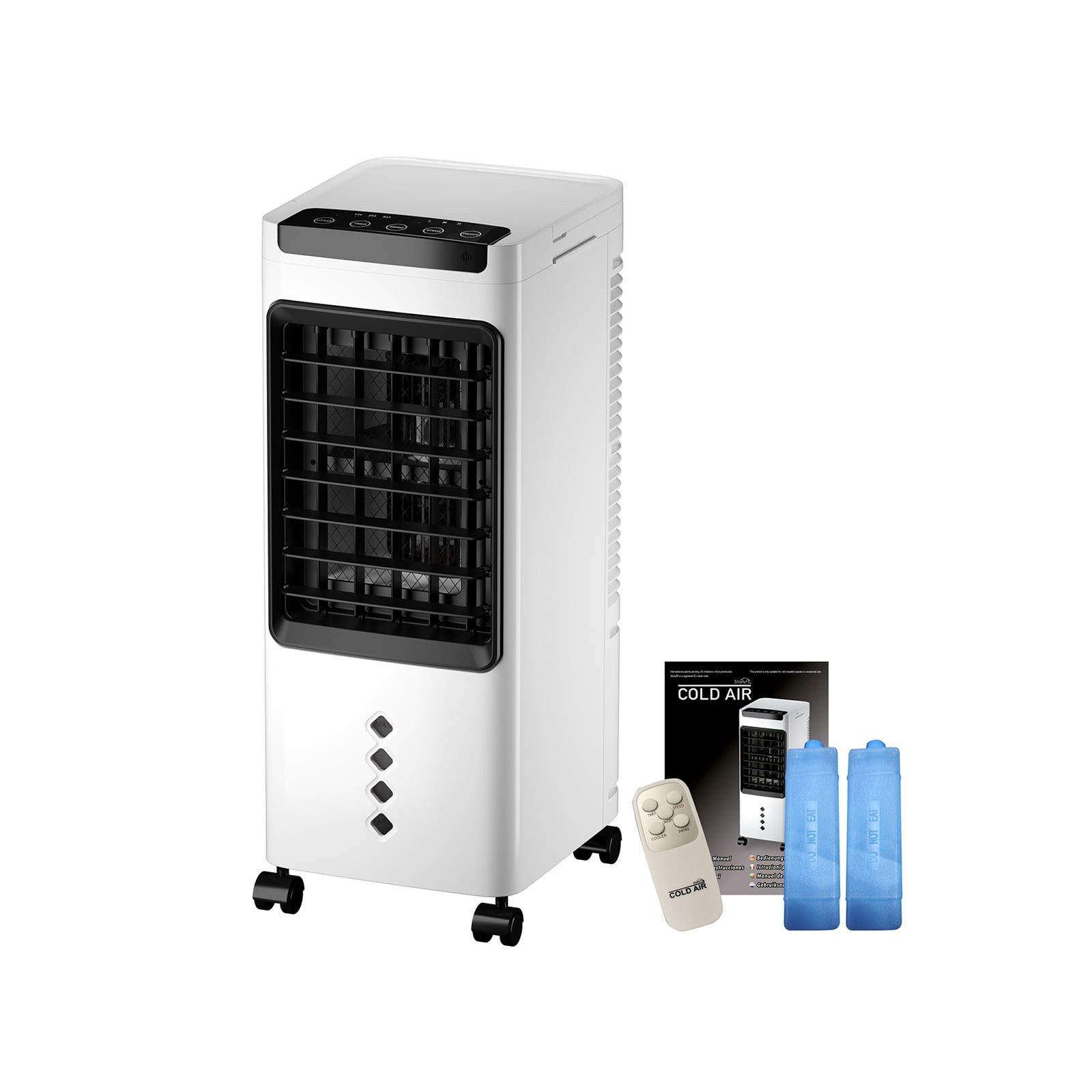Genius Turmventilator Starlyf Cold Air 3in1 Luftkühler Set 8-tlg., Ventilator mit Wasserkühlung (Verdunstung), 3 Stufen, Timer, leise