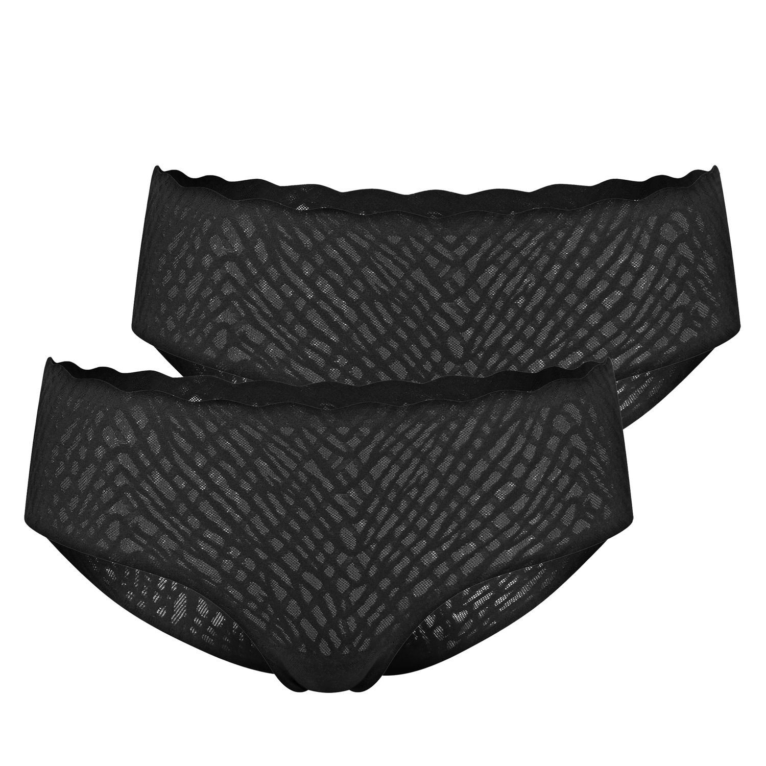 sloggi Slip Zero Feel Bliss Hipster (Set) saumlosen Abschlüsse, Wellenkante, Muster, transparent im 2er Pack