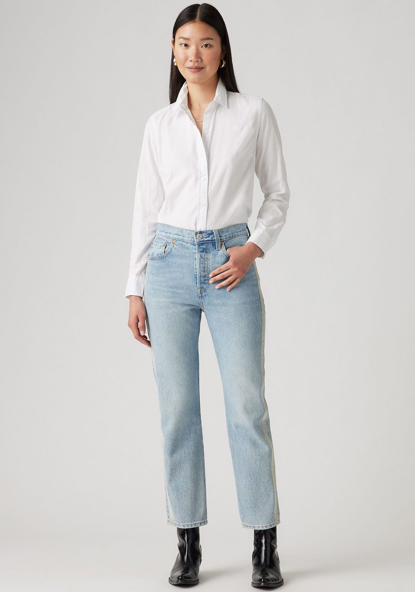 Levi's® 7/8-Jeans 501 CROP mit Glitzerdetails an Seitennähten günstig online kaufen