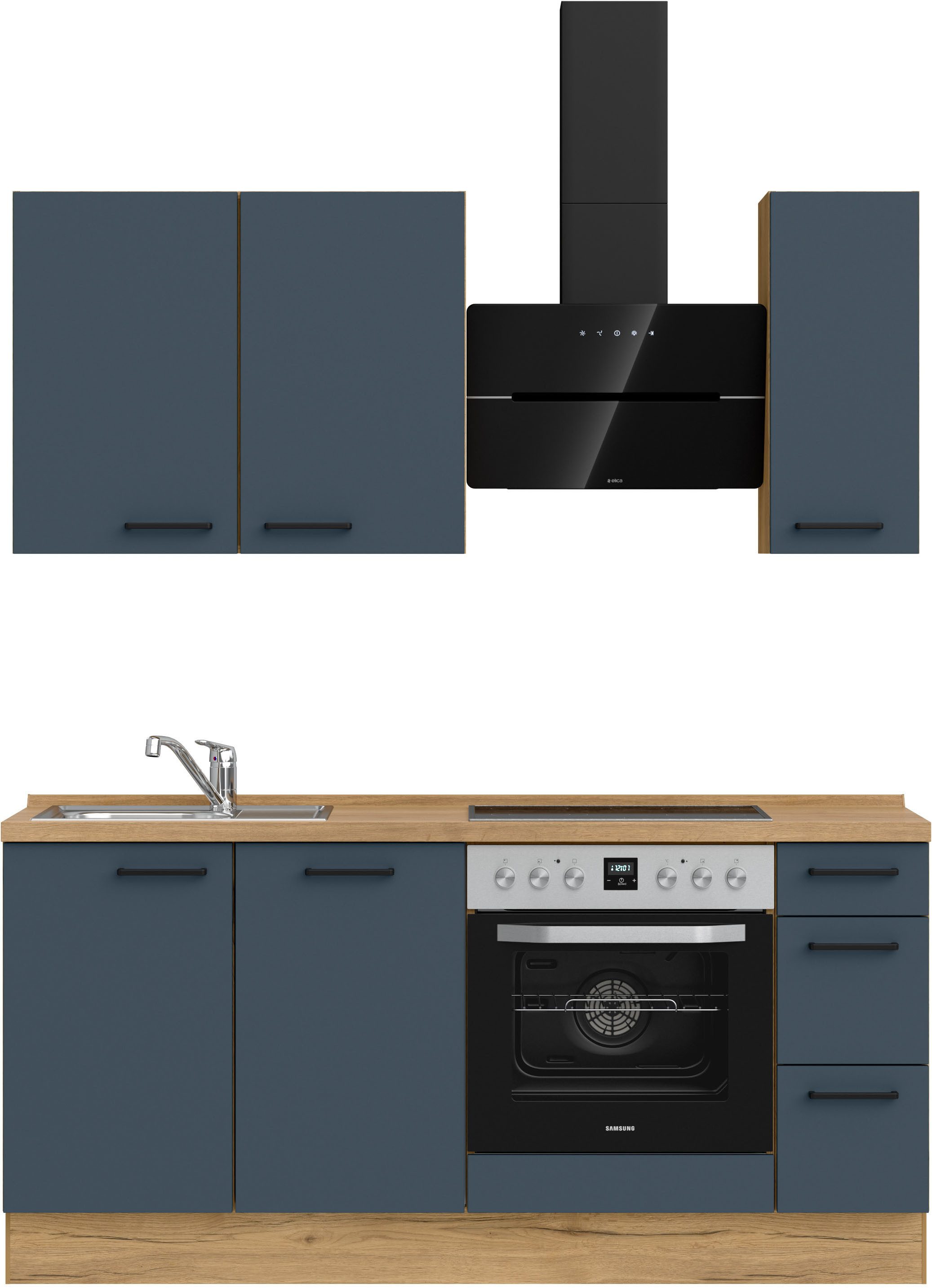 nobilia® Кухниzeile "Easytouch II", vormontiert, Ausrichtung wählbar, Breite 180 cm, wahlw. mit E-Geräten
