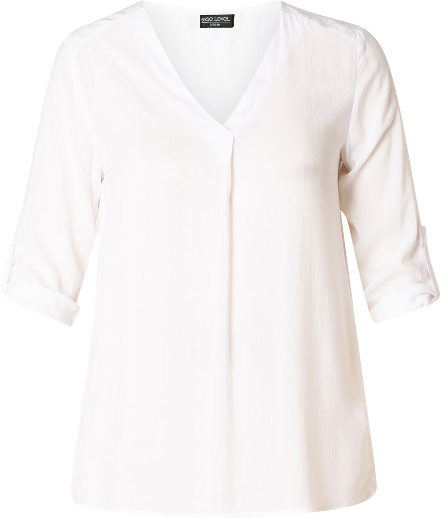 Base Level Shirtbluse mit V-Ausschnitt. Reduzierter Preis € 42,99. Unverbindliche Preisempfehlung € 49,95