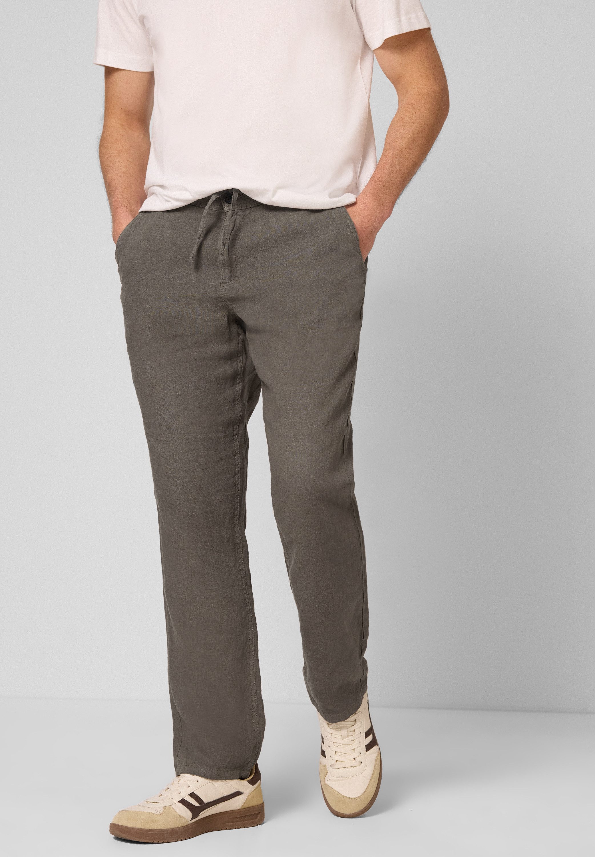 STREET ONE MEN Chinohose aus Leinen