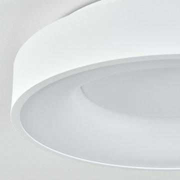 hofstein Deckenleuchte »Sommacamagna« moderne Deckenlampe aus Metall/Kunststoff in Weiß, 2700 Kelvin, runde Leuchte (30cm), 2800 Lumen, 30 Watt