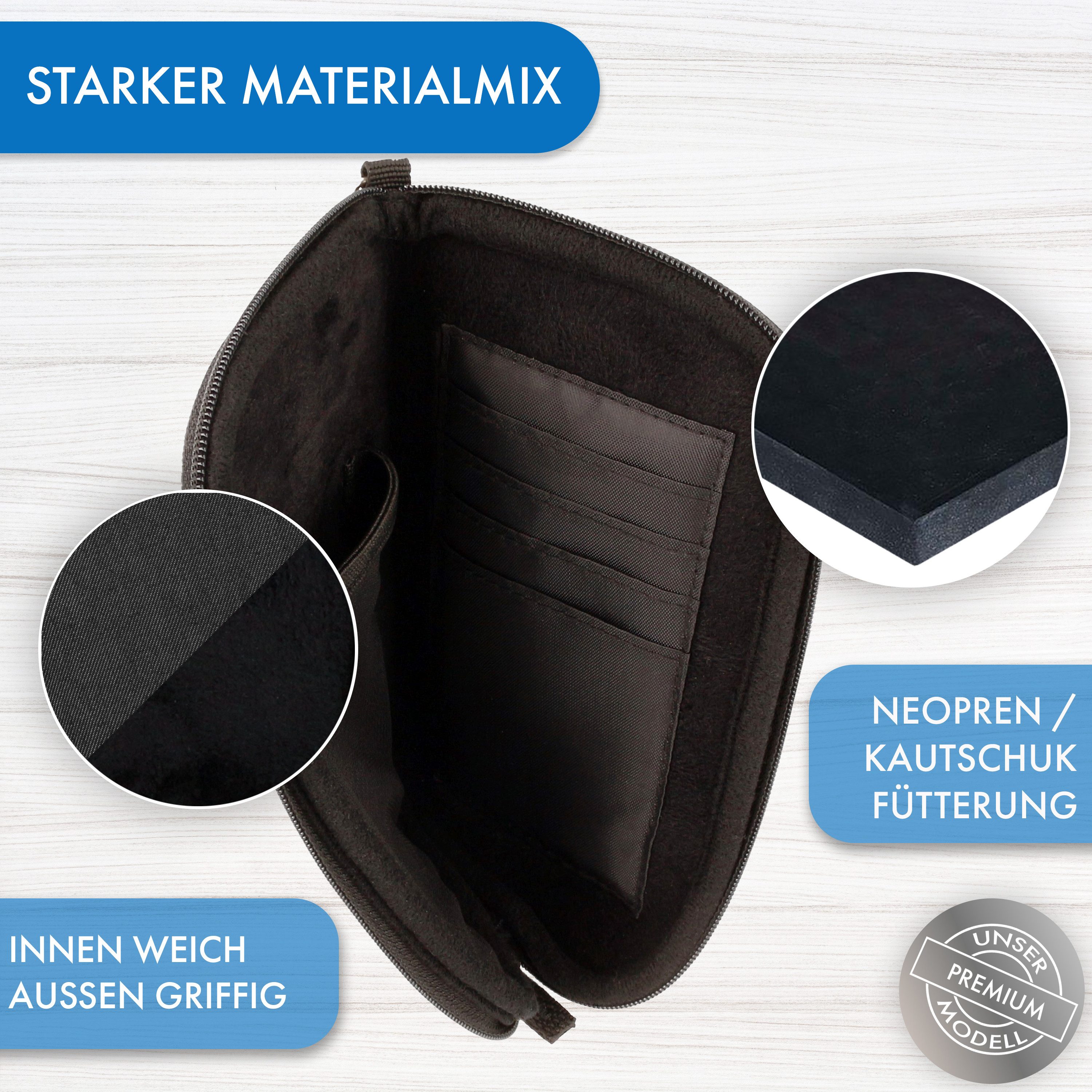 XiRRiX Handytasche für Smartphone oder Handy - Handyhülle Smartphonetasche (Handyhülle aus Polyester 4XL kompatibel mit Iphone 17, 17 Pro, Air, 1-tlg., Premium Modell), mit RFID Schutz