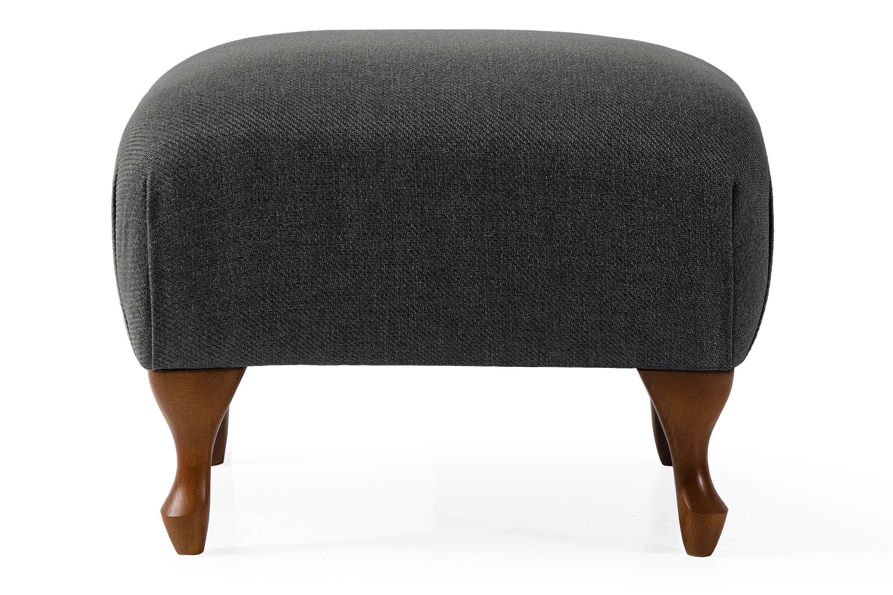 KONSIMO® Sitzhocker TOMIS Polsterhocker, Fußhocker, Hocker, hergestellt in der EU, Beine aus Buche Massivholz, Höhe Füße 14 cm