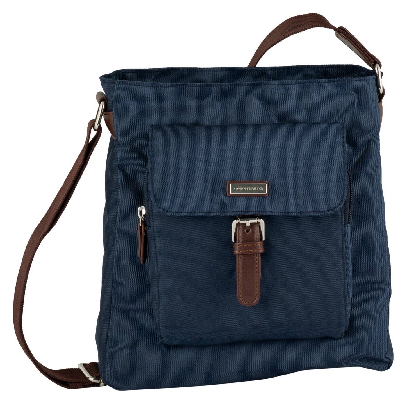 TOM TAILOR Hobo Rina, aus leichtgewichtigem Nylon und aufwändig gewebten Gurtband