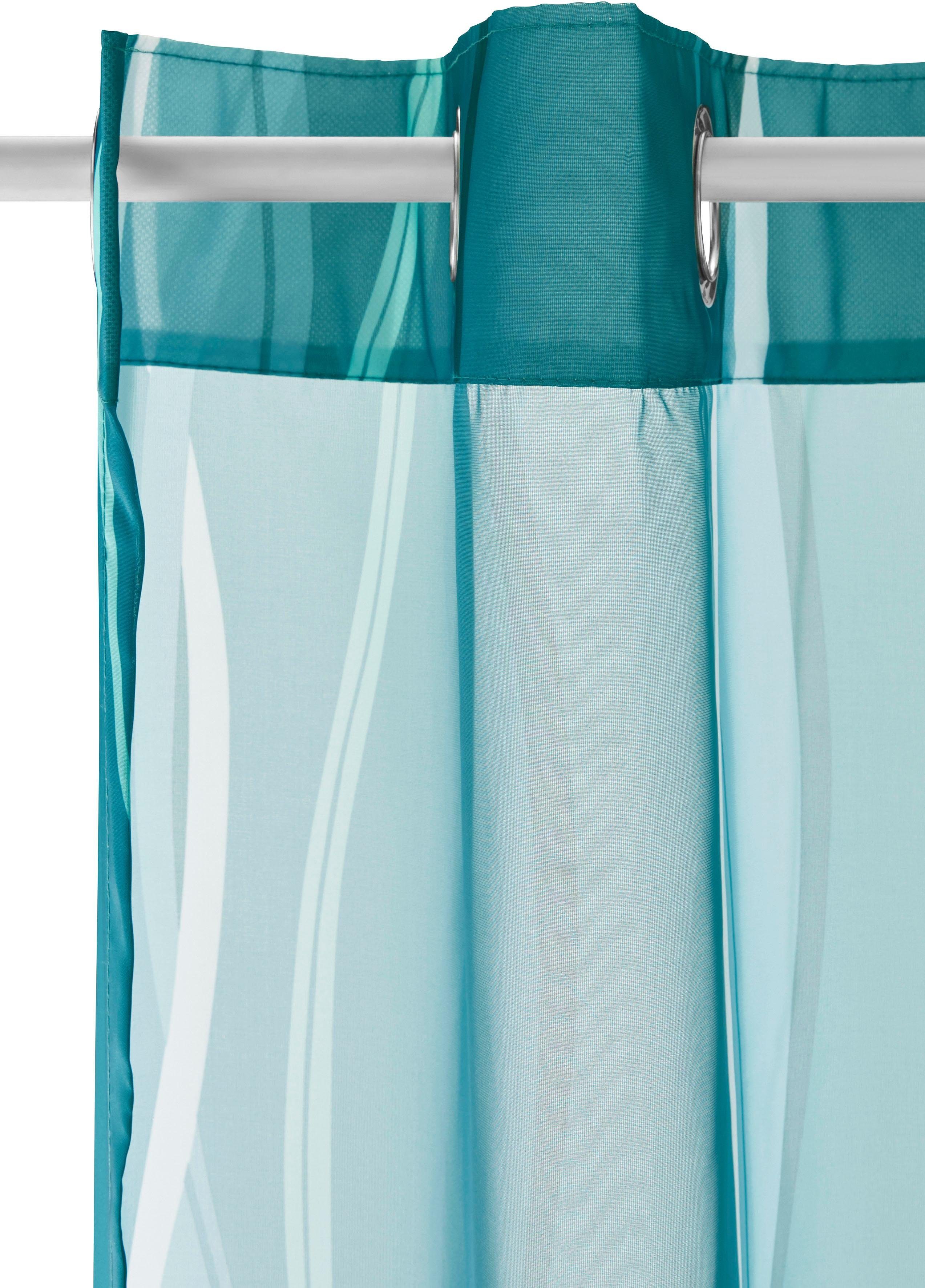 OTTO home Gardine Dimona (2 St), Ösen, transparent, Voile, 2er-Set, transparent, Voile, Polyester