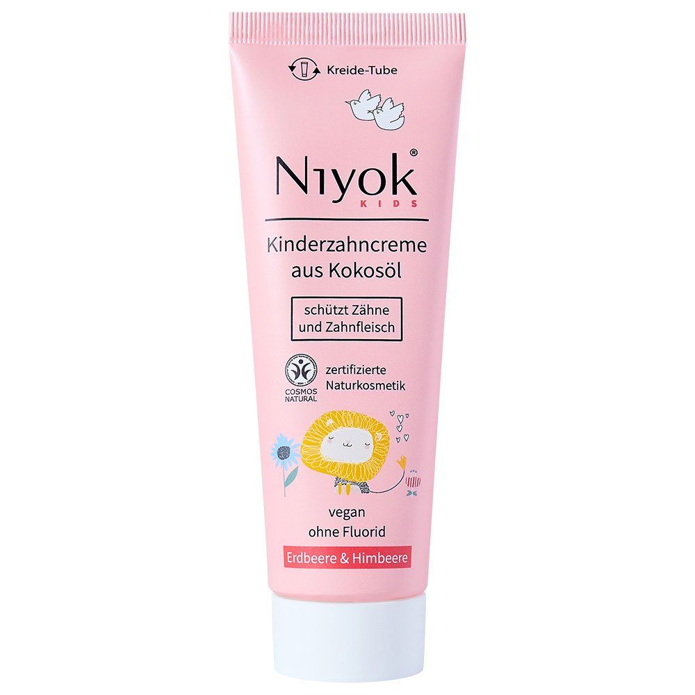 Niyok Zahnpasta Kinderzahncreme Erdbeere & Himbeere, 75 ml