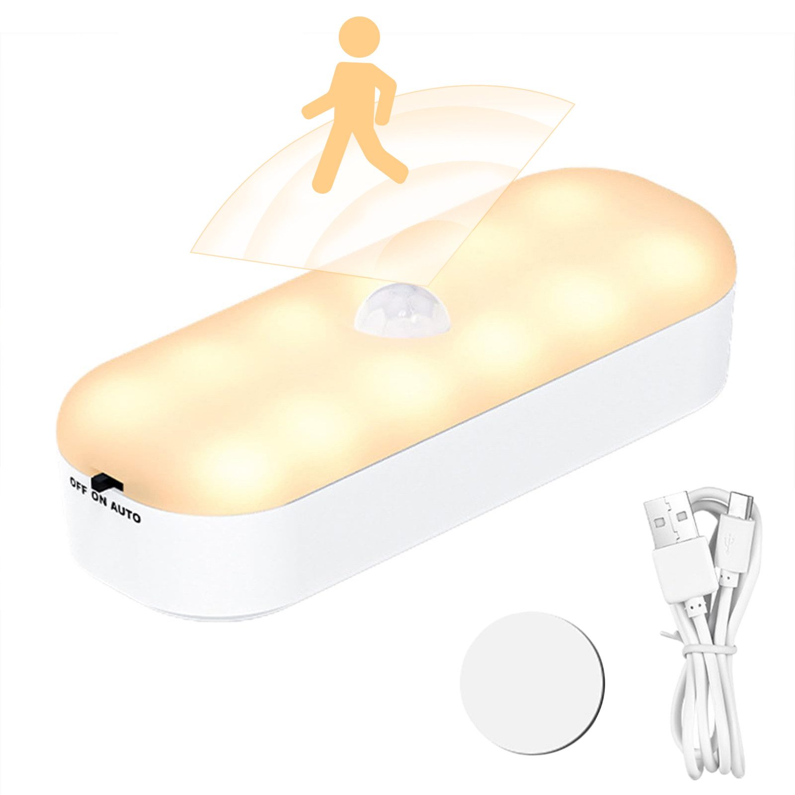 Jibenhome LED Nachtlicht LED Bewegungssensor Nachtlicht, Aufladbar, Magneti günstig online kaufen