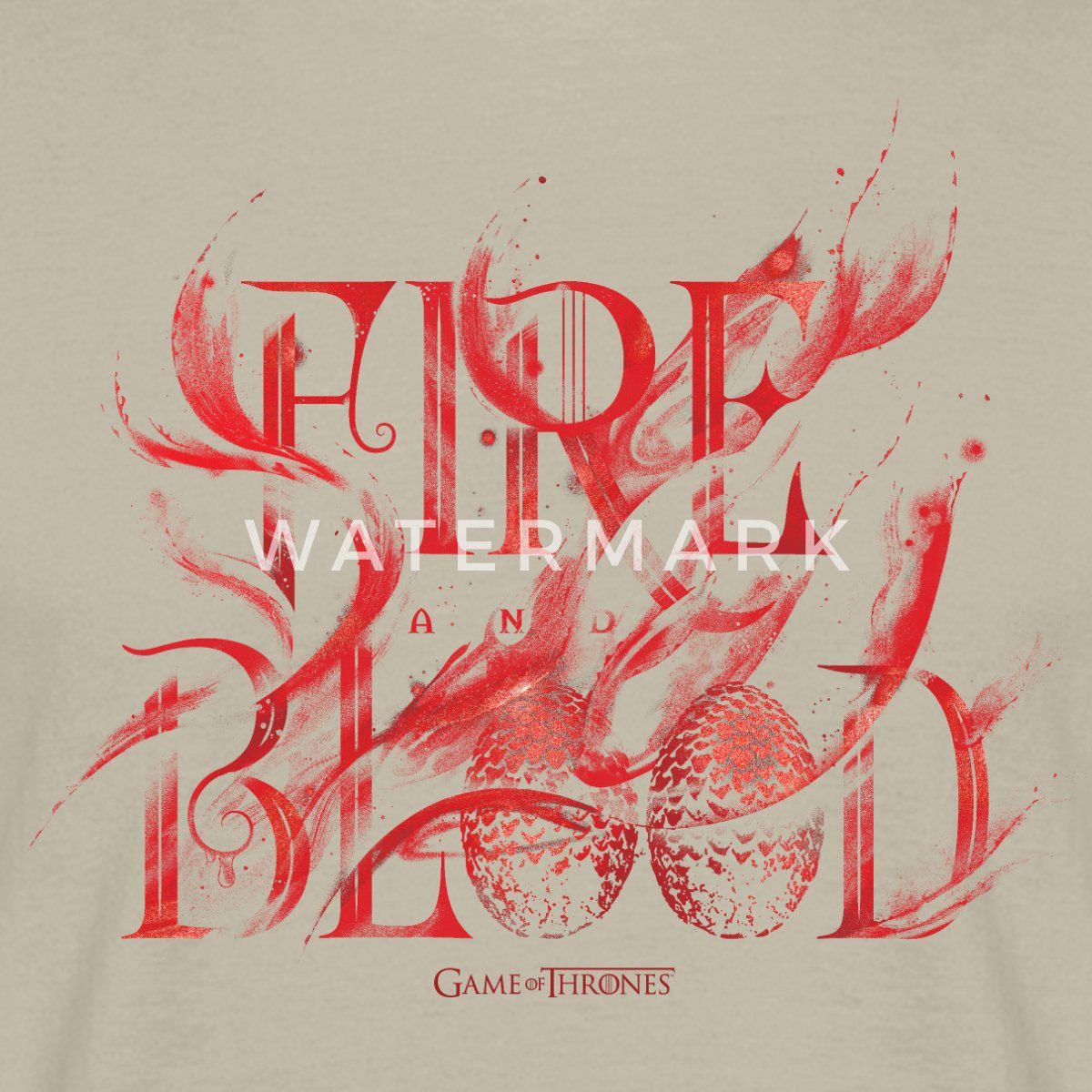 Spreadshirt T-Shirt Game Of Thrones Haus Targaryen Fire & Blood Logo Männer T-Shirt (1-tlg)
