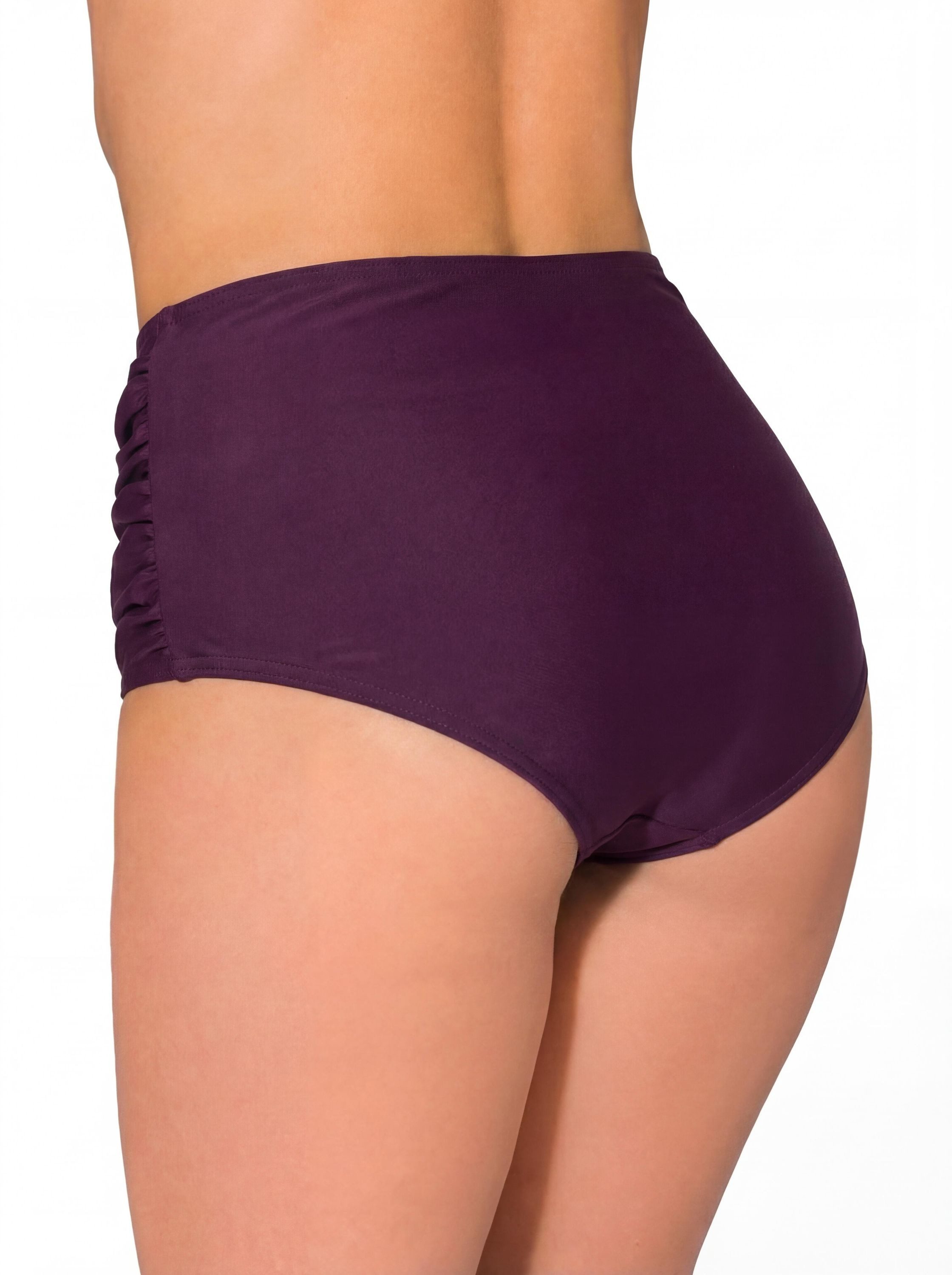 Aquarti Bikini-Hose Aquarti Damen Bikinihose mit Hoher Taille und Raffung