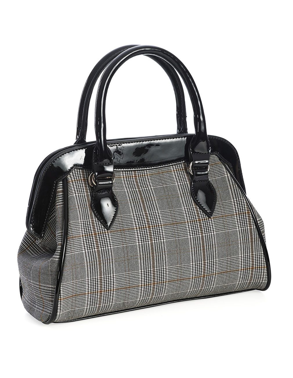 Banned Handtasche Back To Business Kariert, mit Schultergurt