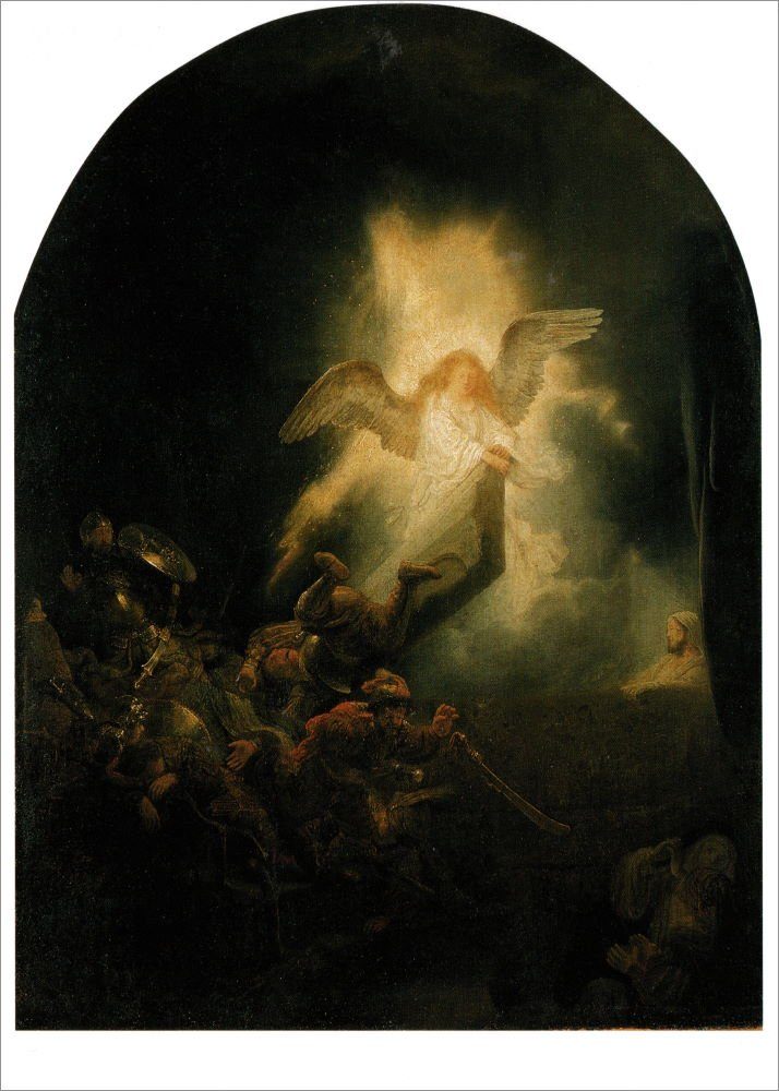 Postkarte Kunstkarte Rembrandt "Auferstehung Christi"