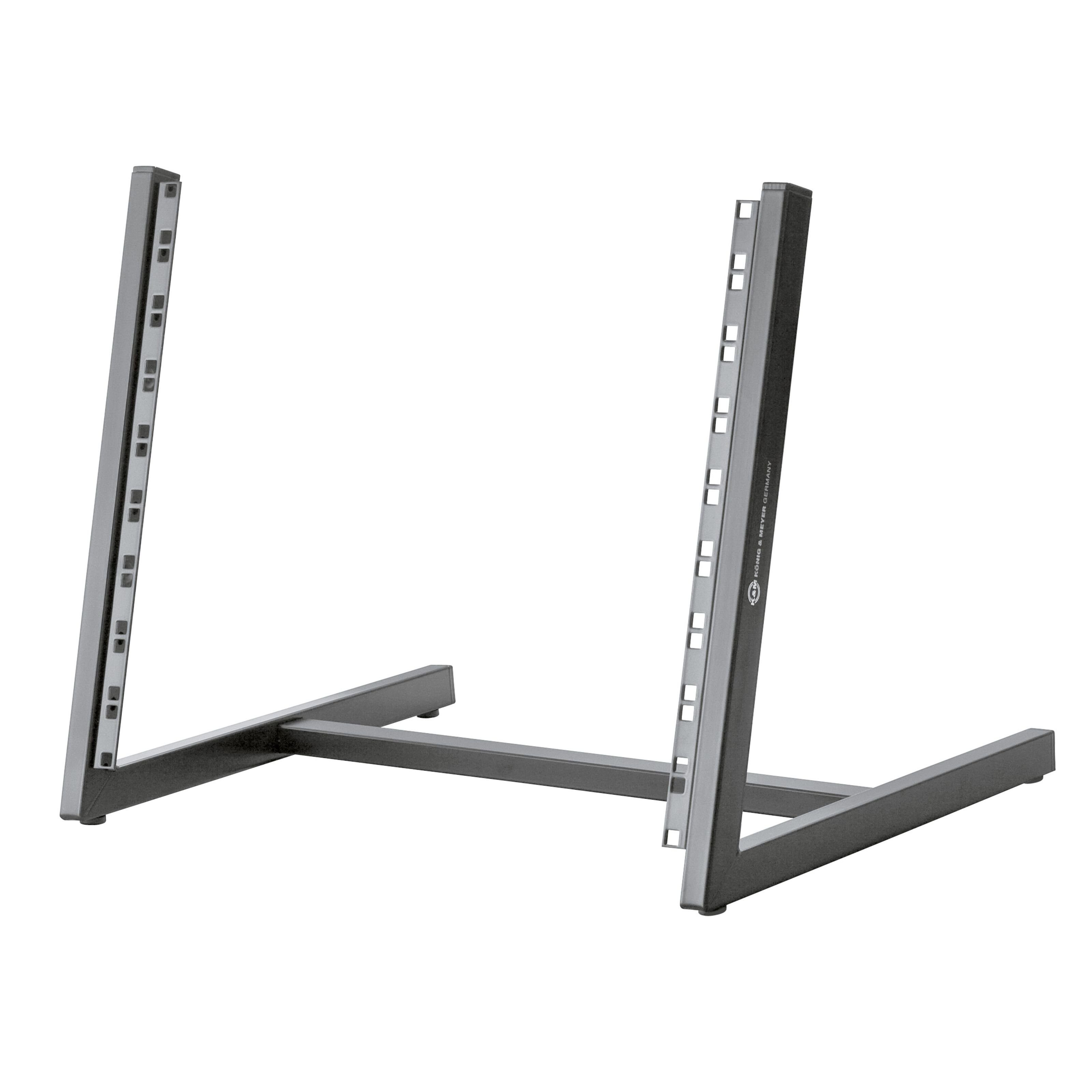 König & Meyer Musikinstrumentenständer, (40900 Tischrack 8 HE schwarz schräg, Studiomöbel, Studio Racks), 40900 Tischrack - Studio Rack