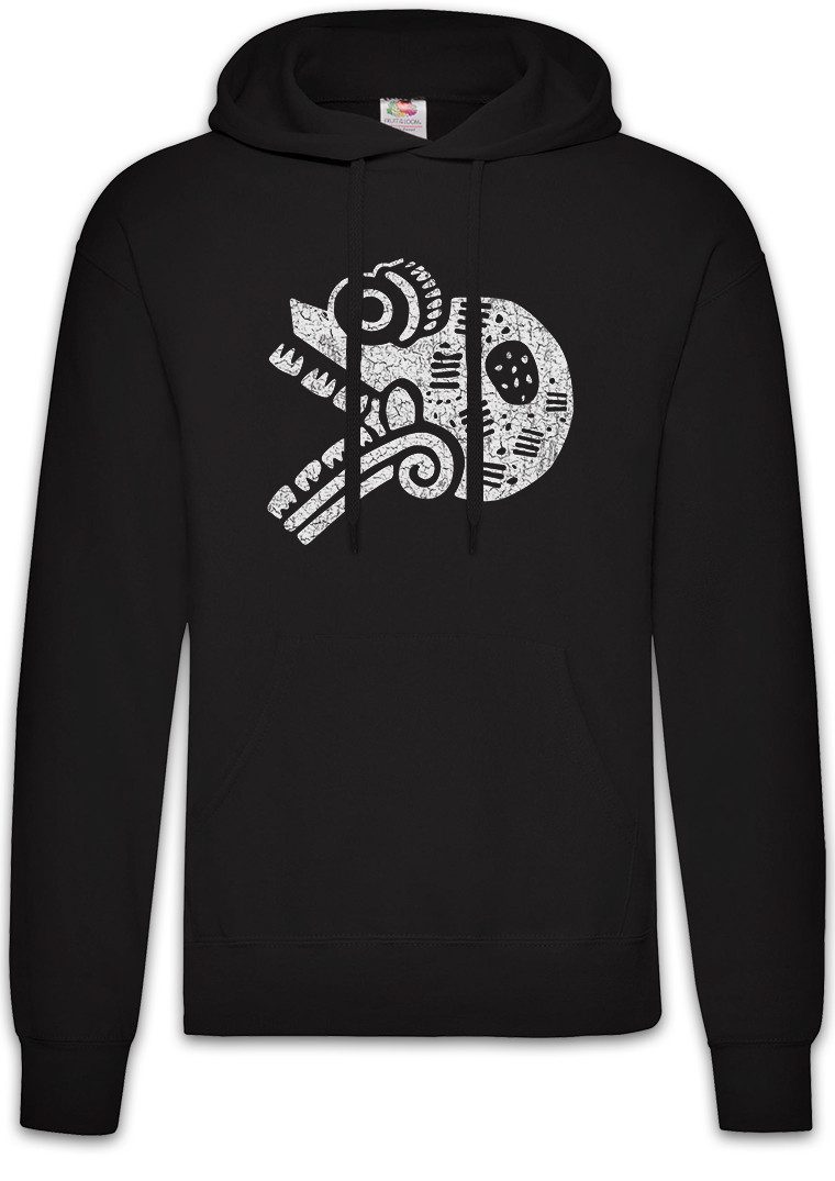 Hoodie Aztec Skull Herren Hoodie Aztecs Empire Tattoo American Indians Tribe