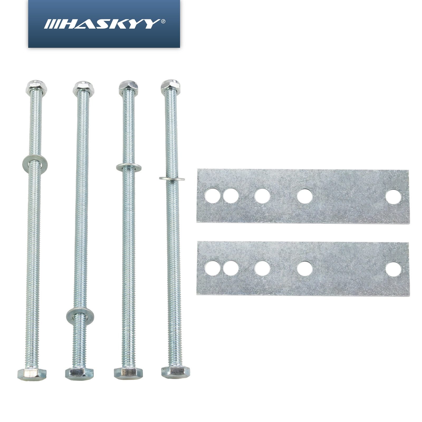 HASKYY Anhänger-Deichselbox Zurrbügel Set Alu-Deichselbox verzinkter Stah Schrauben & Platten Univ – Bild 3 von 5