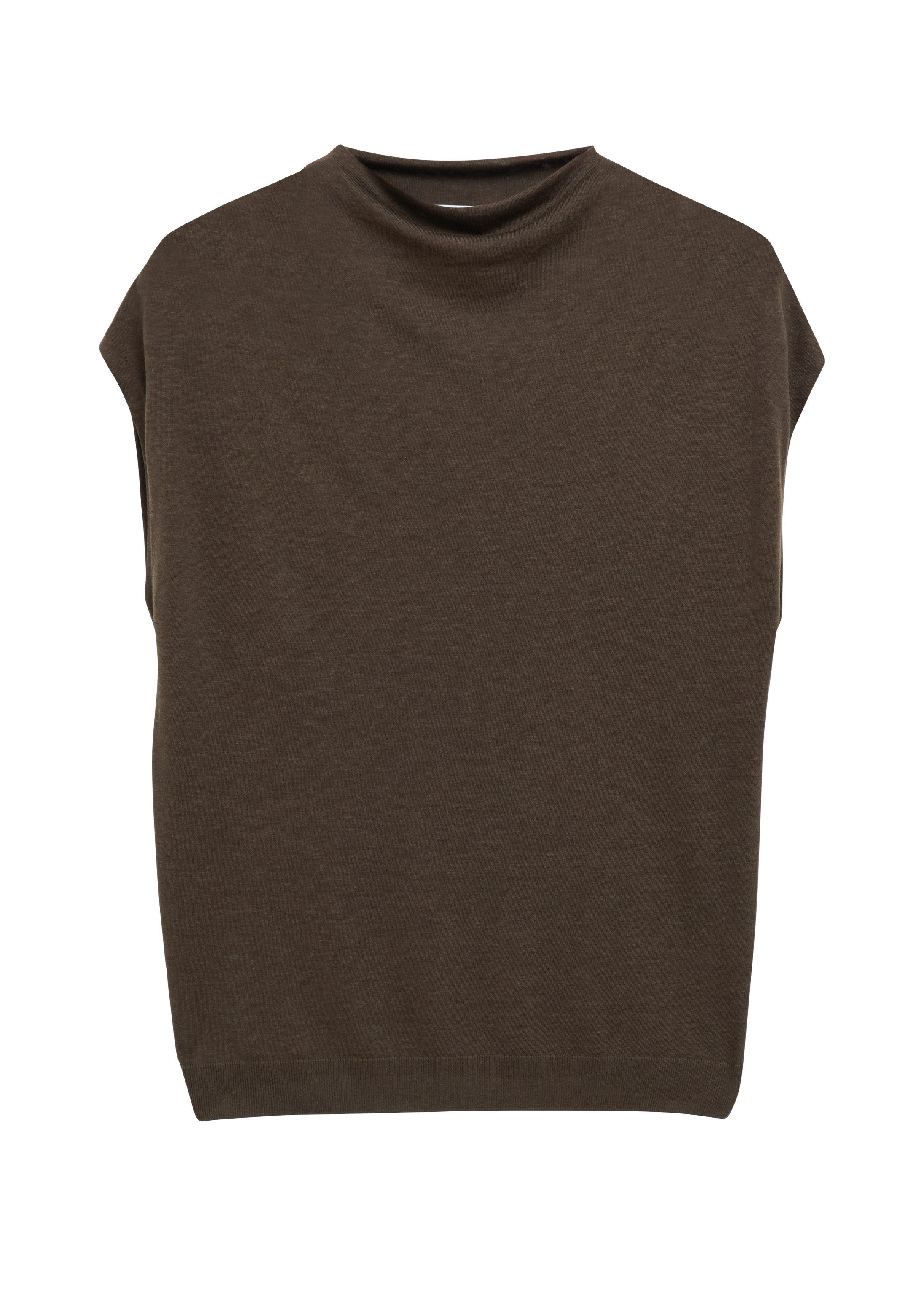comma Kurzarmshirt T-Shirt Fließendes Shirt aus Lyocellmix