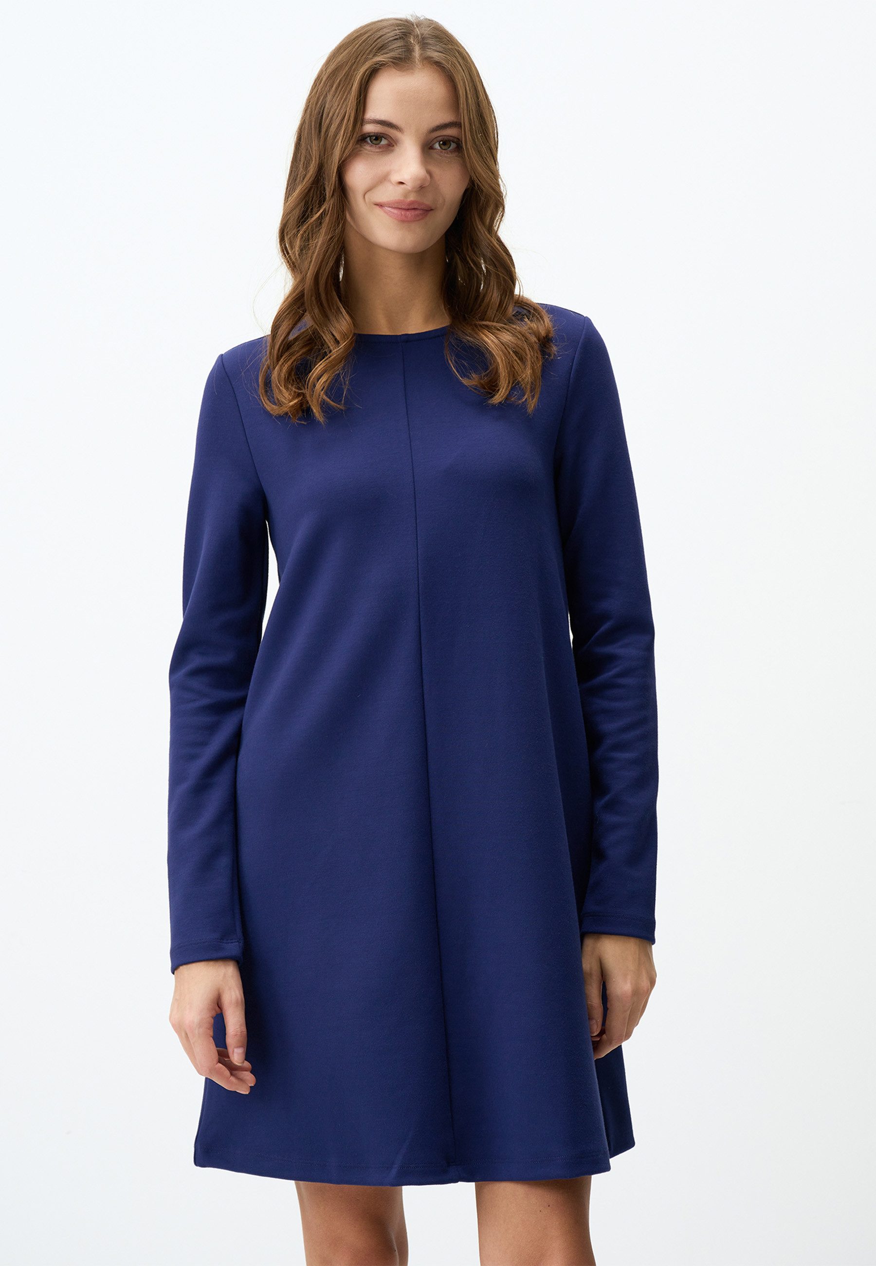 Minikleid Strick-Minikleid Mit Rundhalsausschnitt Und Lockerer Passform