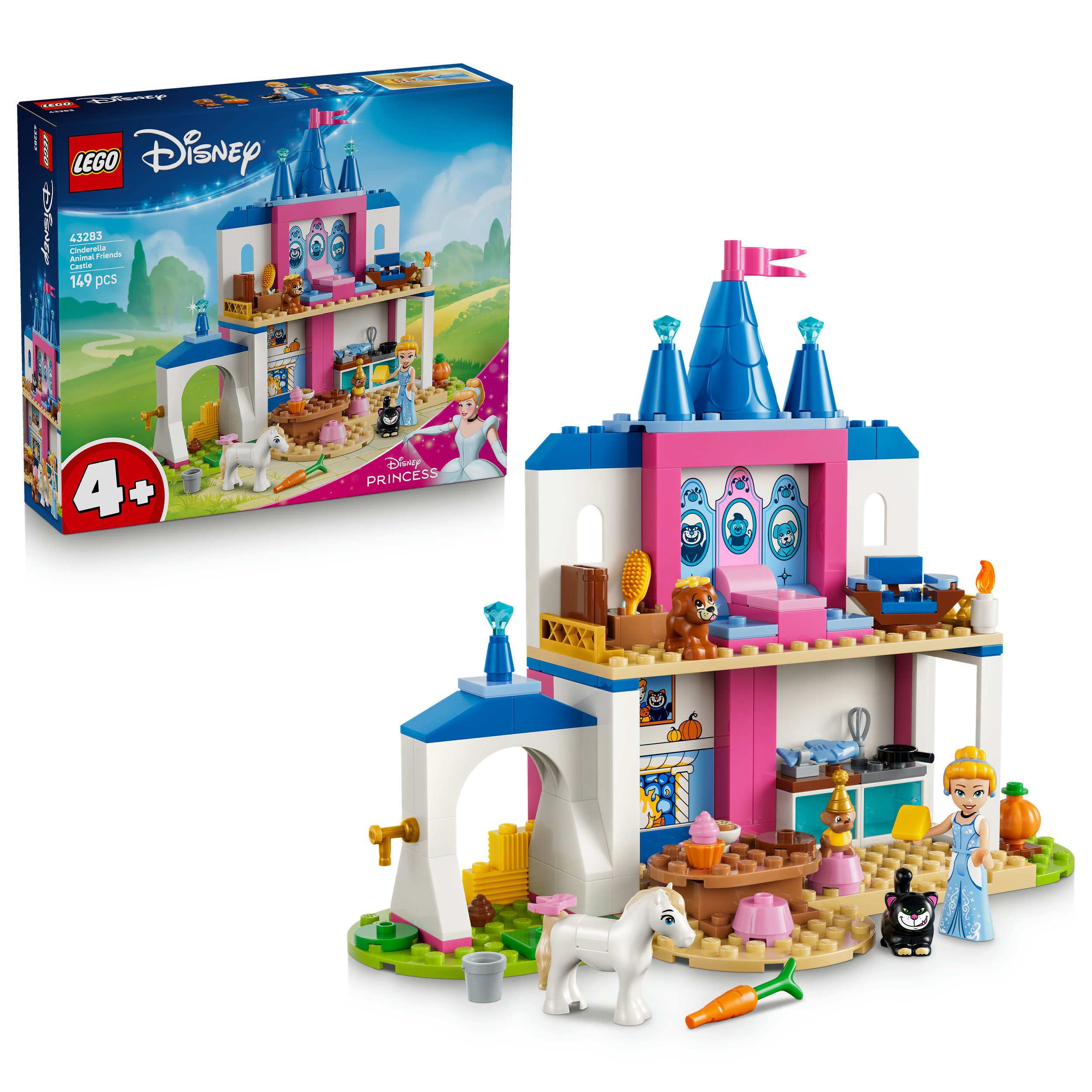 LEGO® Cinderellas Tierpalast (43283), LEGO Disney Princess Konstruktionsspielsteine, (149 St), Made in Europe