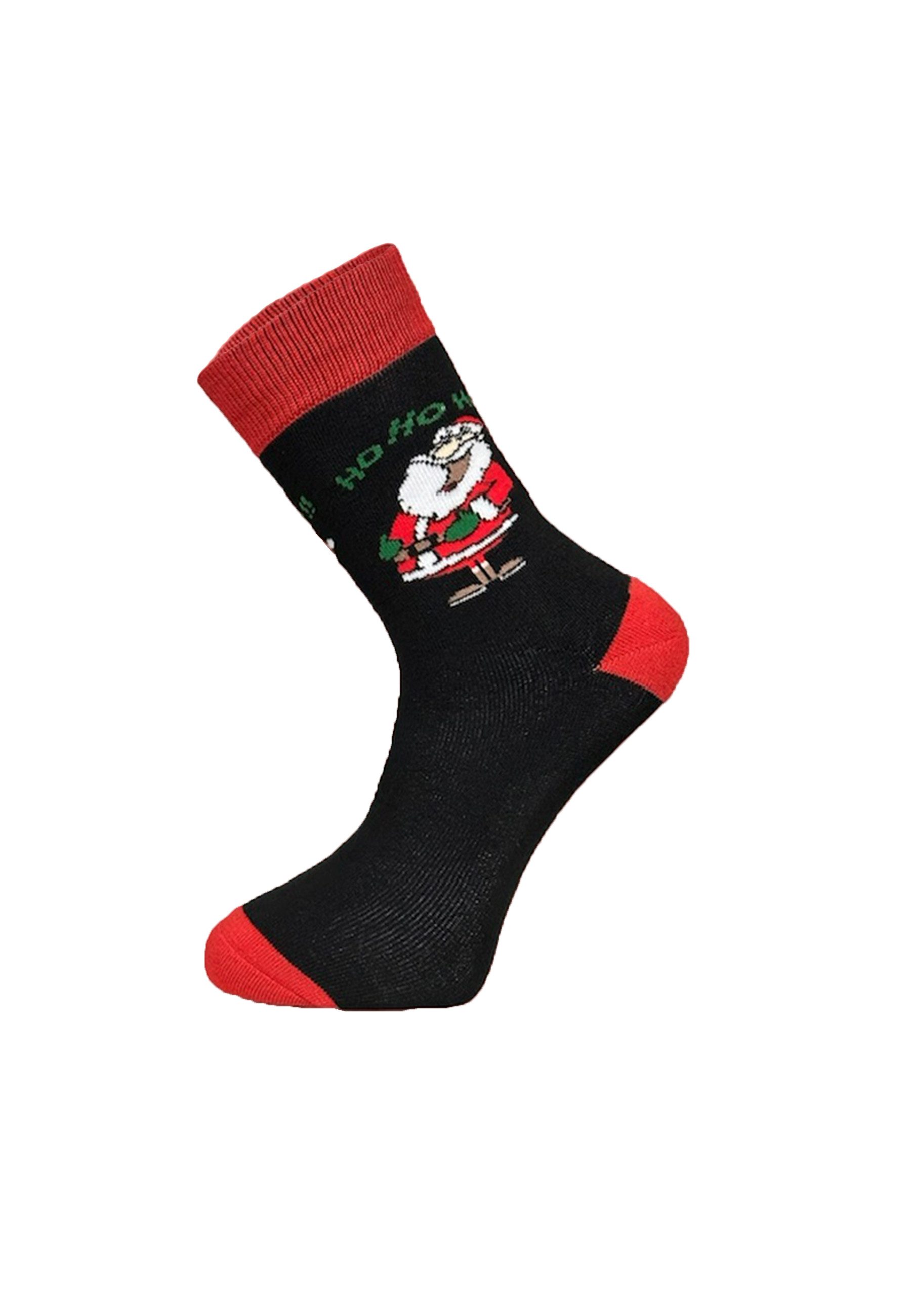 Yuhu Socken Herren Weihnachtssocken 2er Set mit Weihnachtsmotiv aus Baumwolle (2-Paar)