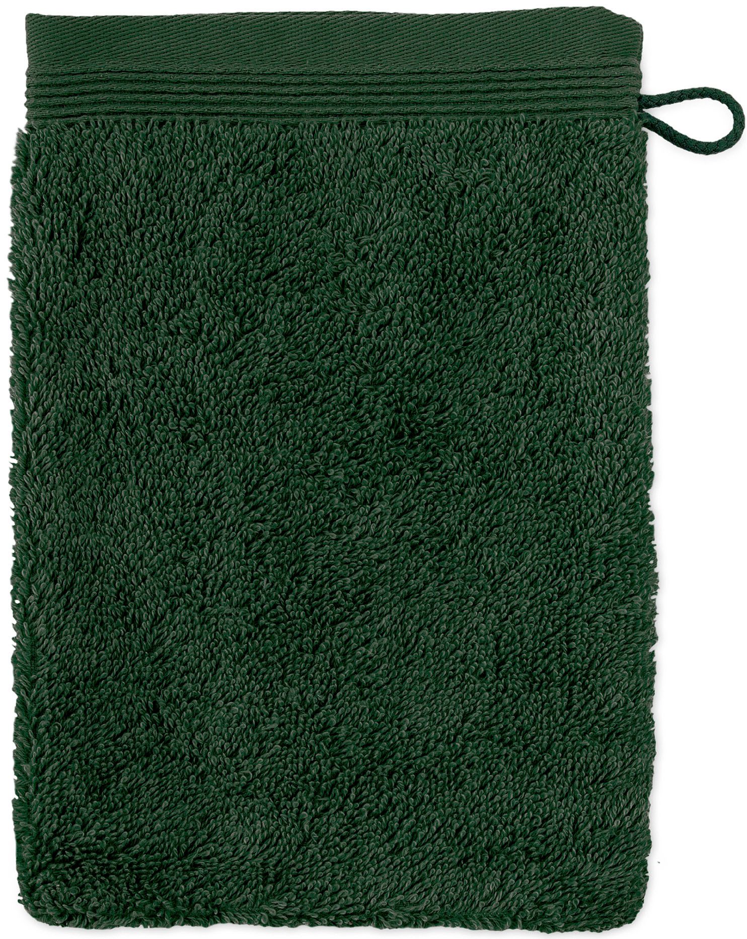 Möve Waschhandschuh Superwuschel 100% Premium Cotton Baumwolle, Walkfrottier (1-St), mit Biesenbordüre und praktischem Kordelaufhänger, einfarbig, weich
