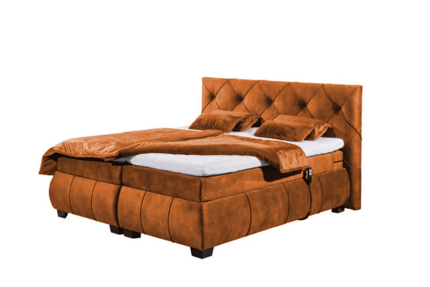 ED EXCITING DESIGN Boxspringbett Sanur 180x200 elektrisch verstellbar, 7Z-TTFK-Matratze und HR-Topper, Elektrisch verstellbar, 7Z-TTFK-Matratze und HR-Topper