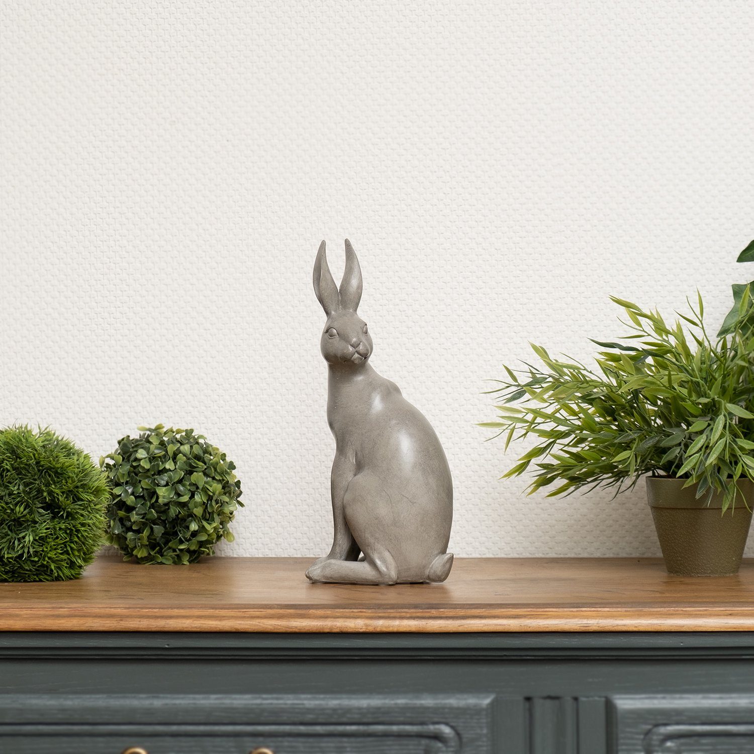 Moritz Dekofigur Dekofigur Osterhase 30 cm, Polyresin Figuren Deko Geschenk Geometrische TierFigur Modern Skulptur