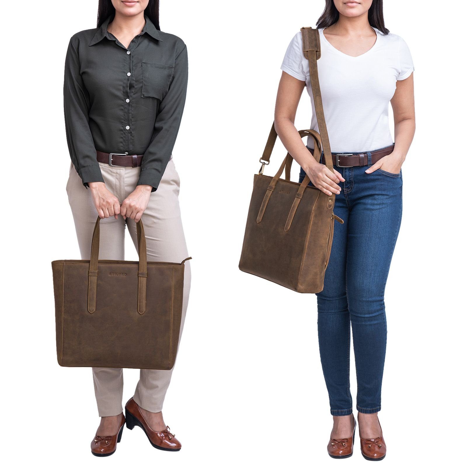 STILORD Handtasche "Rachel" Tote Bag Leder Damen