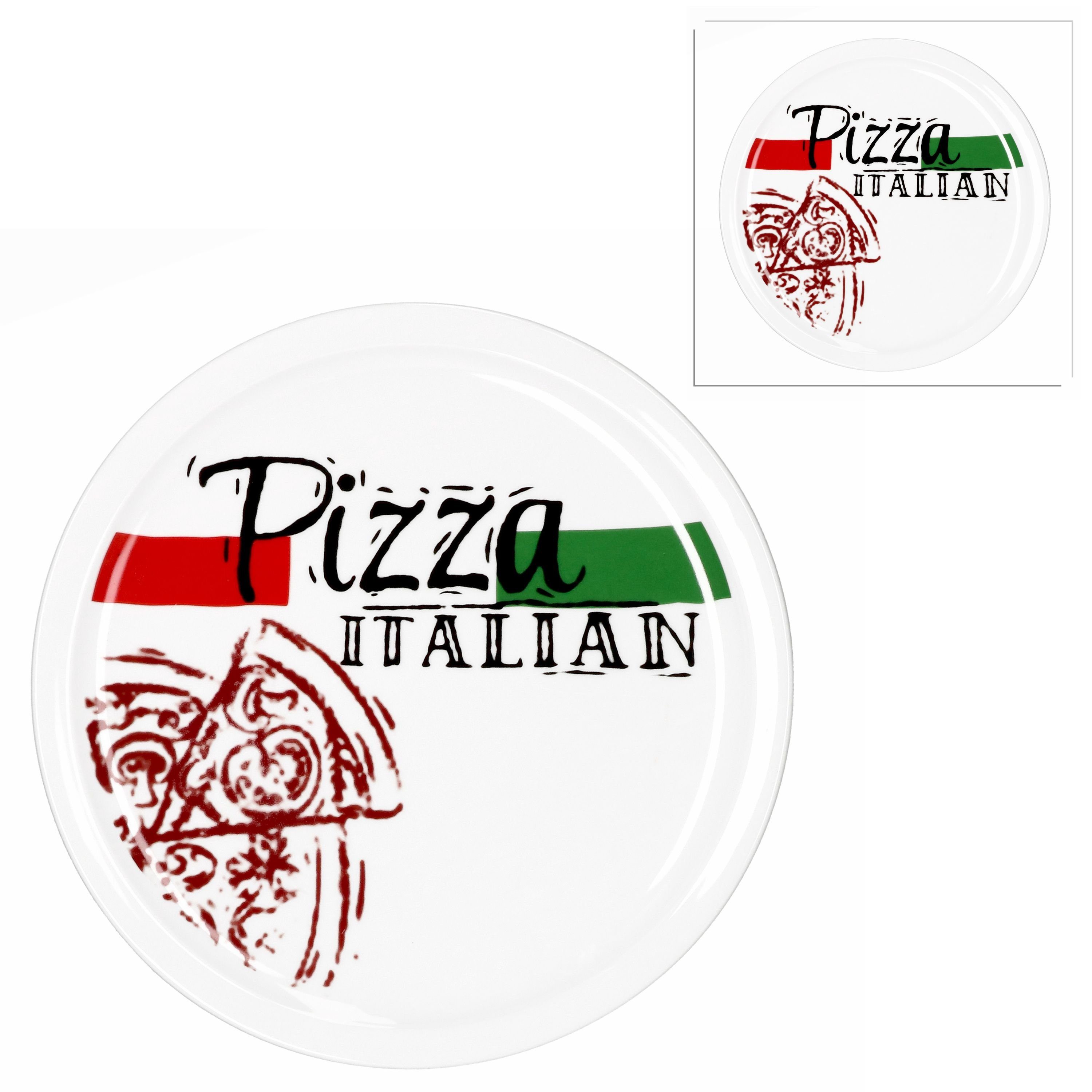 MamboCat Pizzateller 2er Set Pizzateller Pizza Italian 28cm | Pizzateller