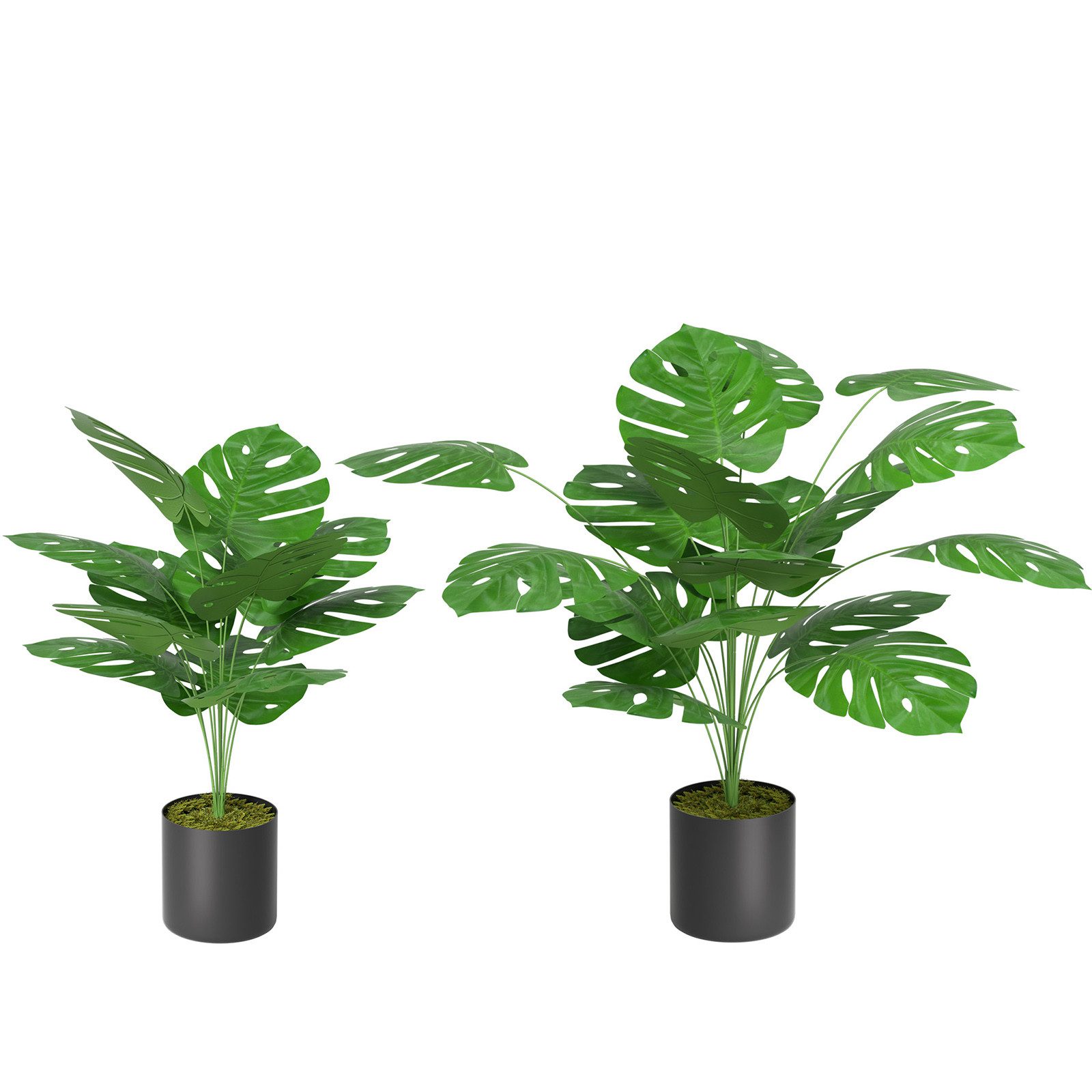 Kunstbaum Monstera Ficusbaum 40/65 cm Künstliche Pflanzen wie echt mit Stamm, FIVMEN, Höhe 40 cm, Künstlichkunstbaum für Wohnzimmer Schlafzimmer Büro Deko