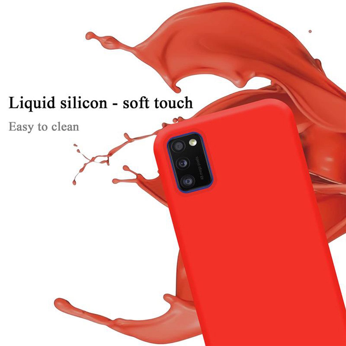 Cadorabo Handyhülle für Samsung Galaxy A41 Hülle Samsung Galaxy A41, Flexible Hülle TPU Silikon Schutzhülle Back Cover Case