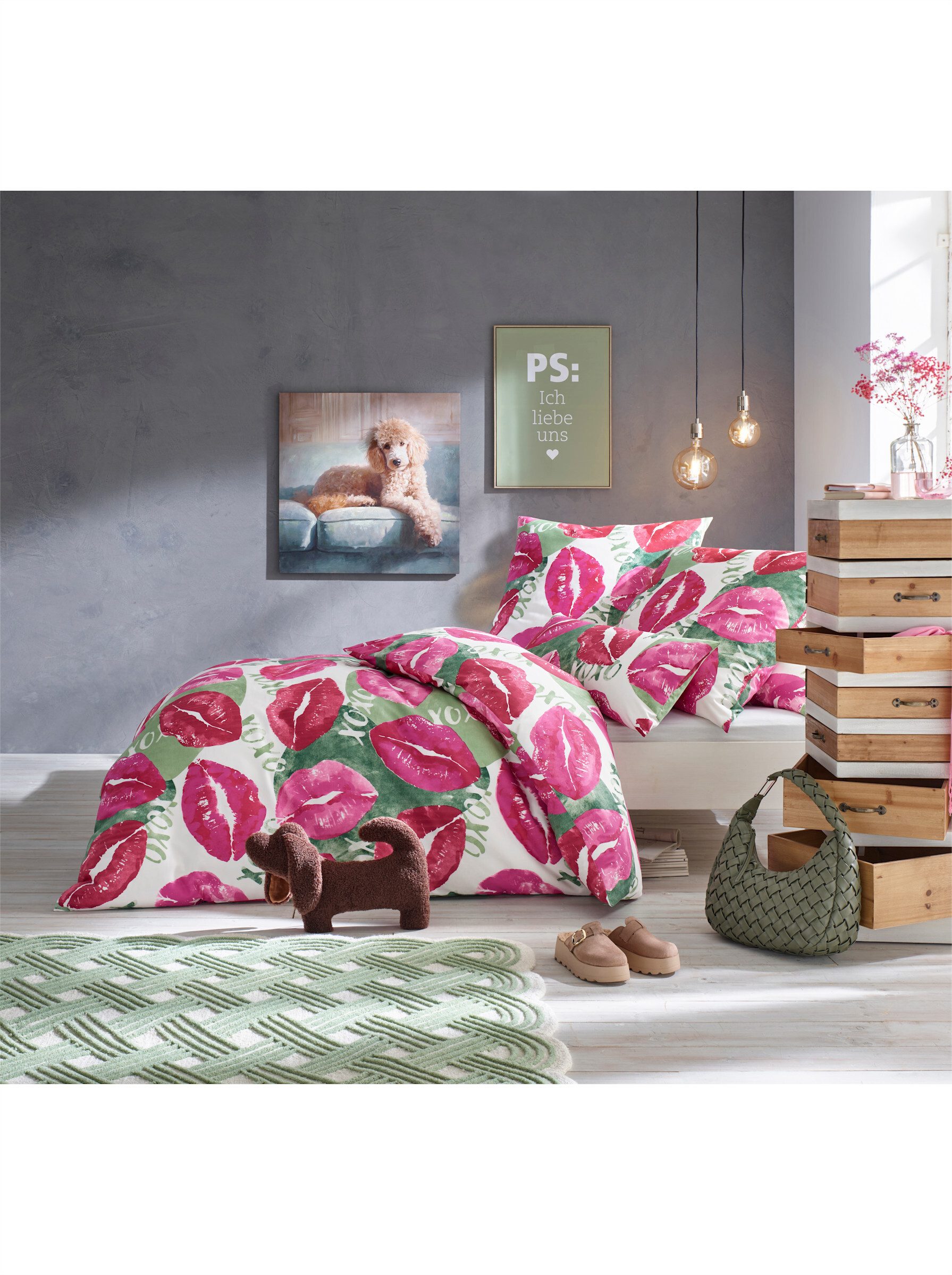 heine Bettwäsche Bettwäsche, Mako-Satin, 2 teilig, Mako-Satin