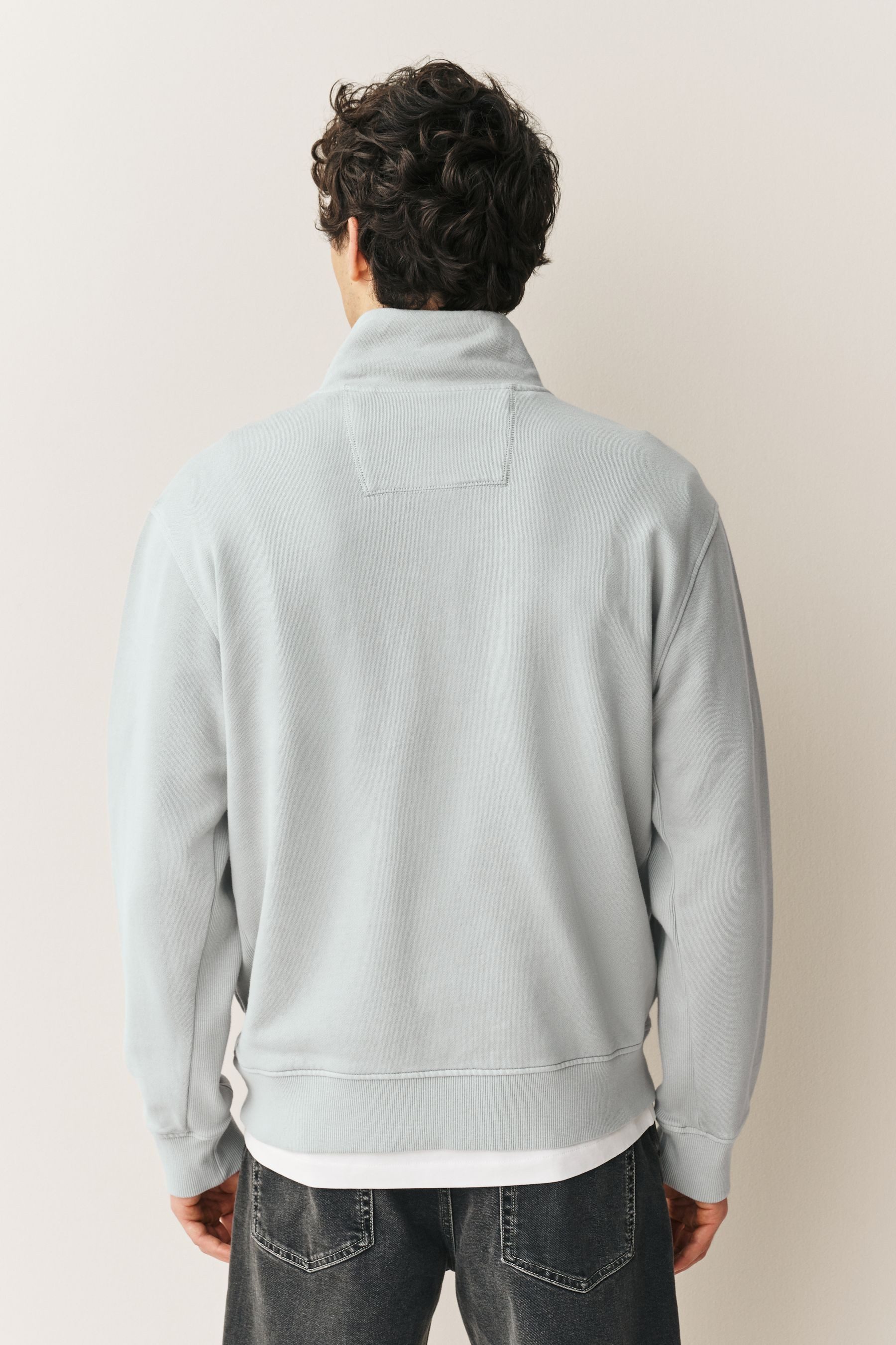 Next Sweater Fleece-Troyer mit Trichterkragen + Stückwaschung (1-tlg)