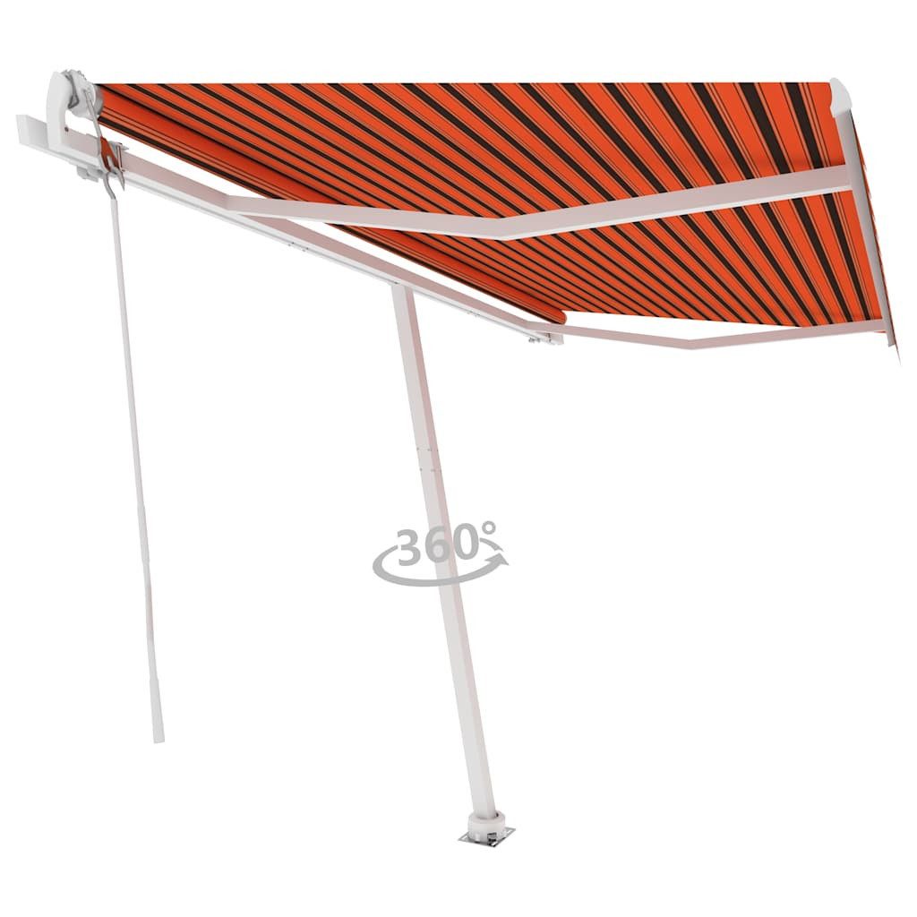 Thumbnail - vidaXL Markise Standmarkise Automatisch 400x300 cm Orange/Braun (1-St)