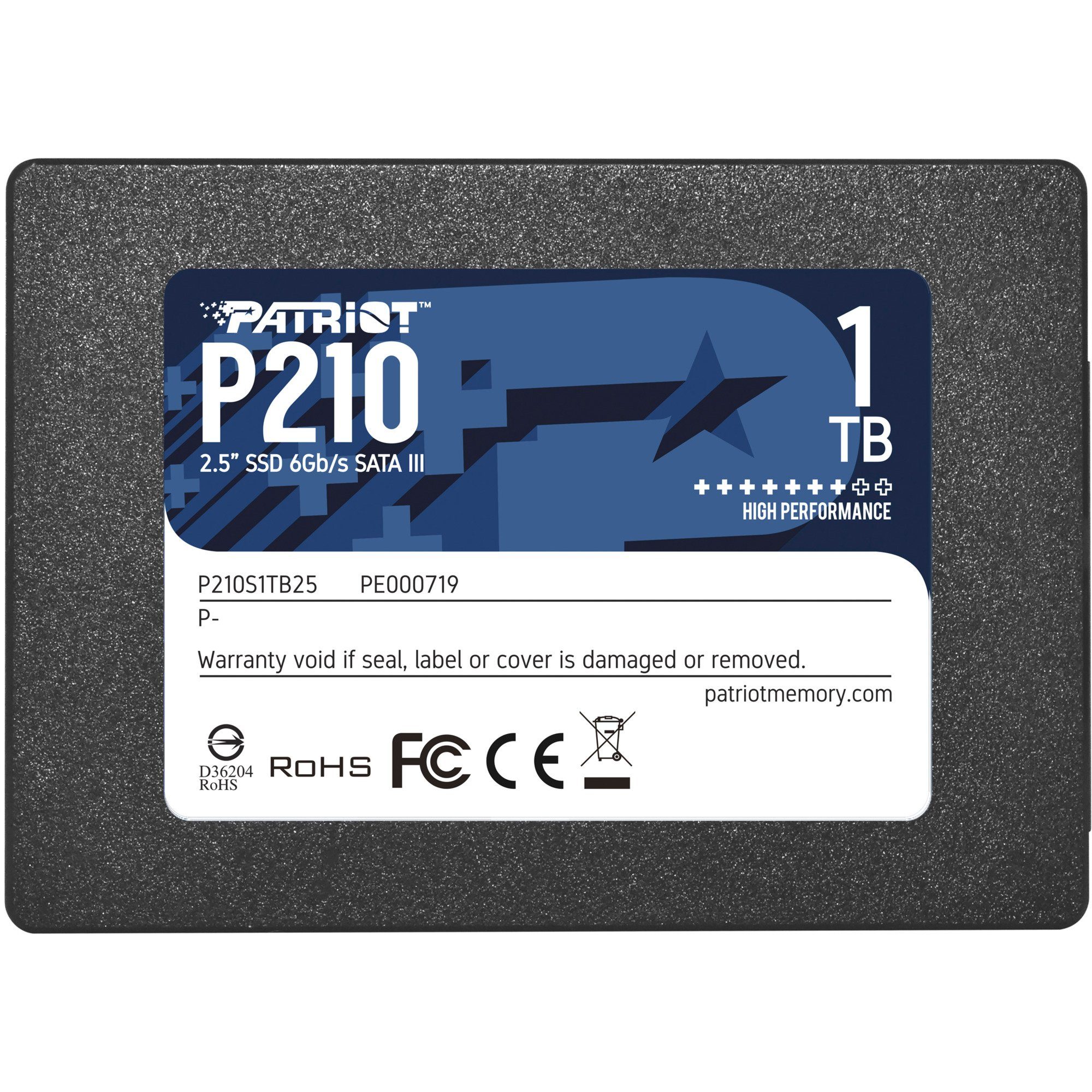 Patriot Patriot P210 1 TB, SSD, (SATA 6 Gb/s, 2,5) interne HDD-Festplatte (1 TB) 2.5"