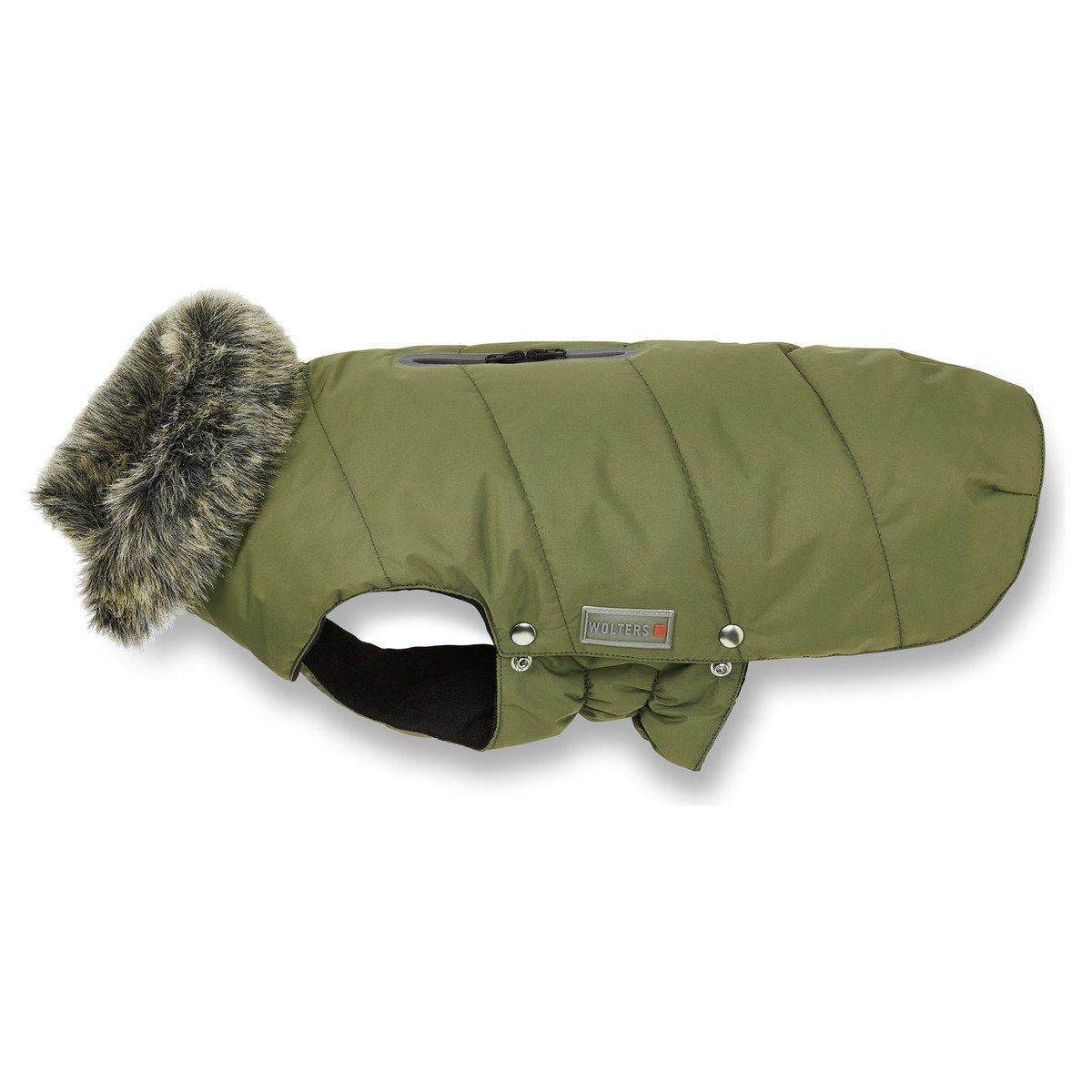 Wolters Hundemantel Parka mit Fellkragen olive