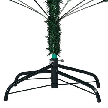 vidaXL Künstlicher Weihnachtsbaum Künstlicher Weihnachtsbaum mit LEDs Kugeln Grün 210 cm PVC