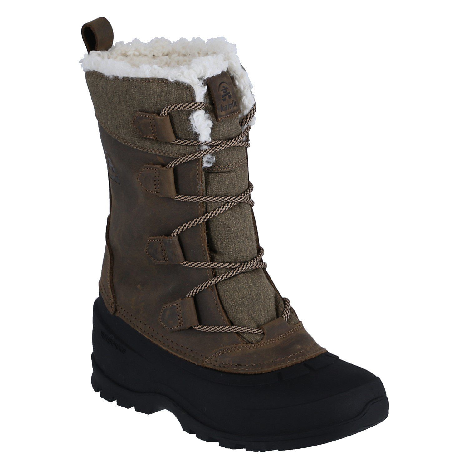 Kamik Snowgem (Leder, Nylon, wasserdicht) fossilbraun Damen Winterstiefel