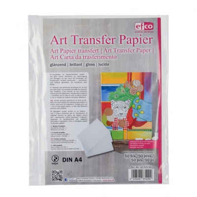 efco Bastelfarbe Transfer & Ink Art Papier, glänzend, A4, weiß 1 S
