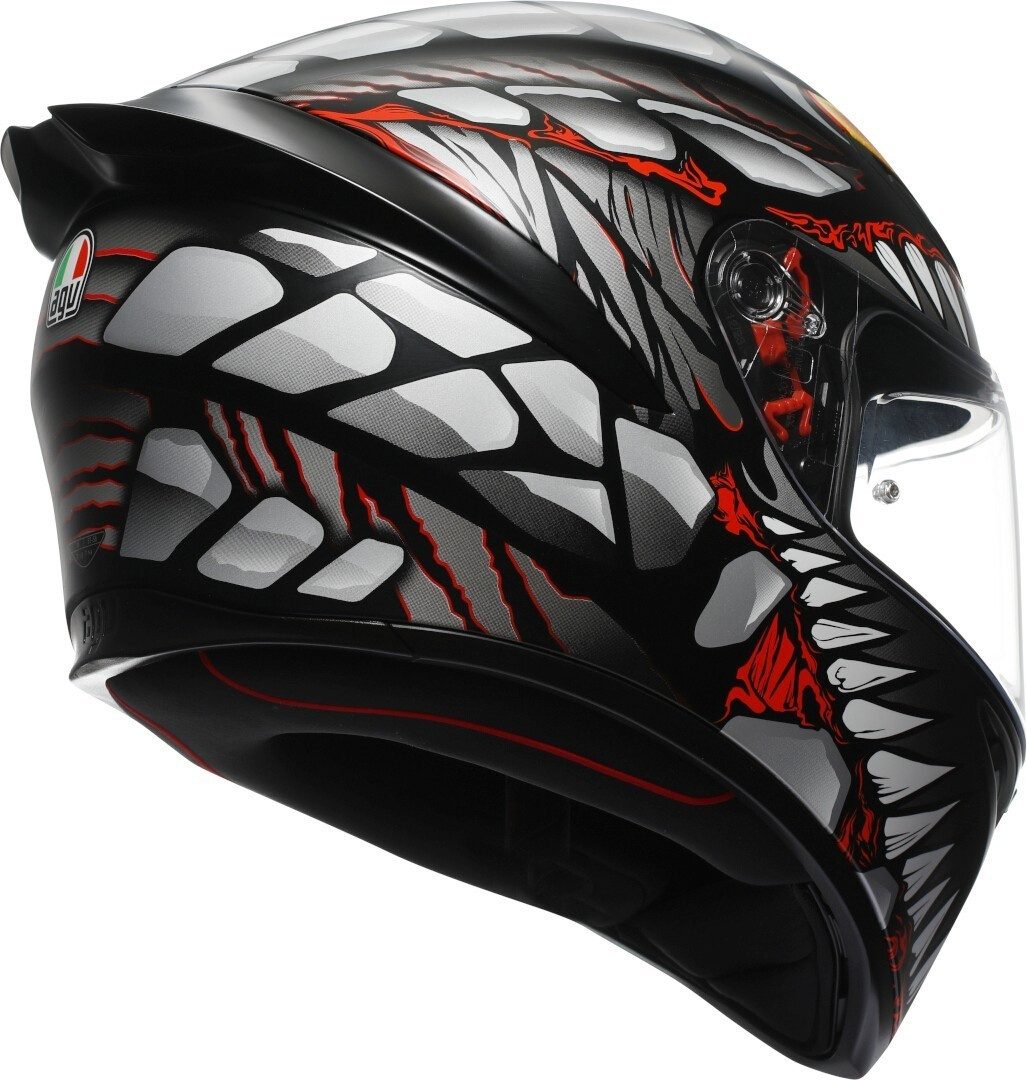 AGV Motorradhelm K1 S Lyzard Helm, vorbereitet für Kommunikationssystem