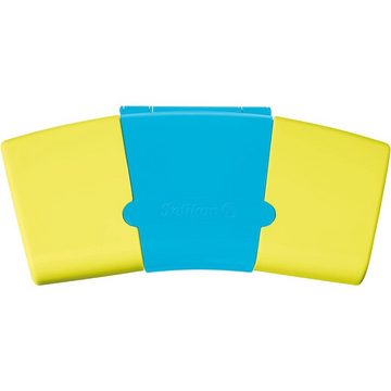 Pelikan Farbkasten ProColor® Türkis/Neongelb mit 12 Farben, und Deckweiß Malkasten Schulmalfarben