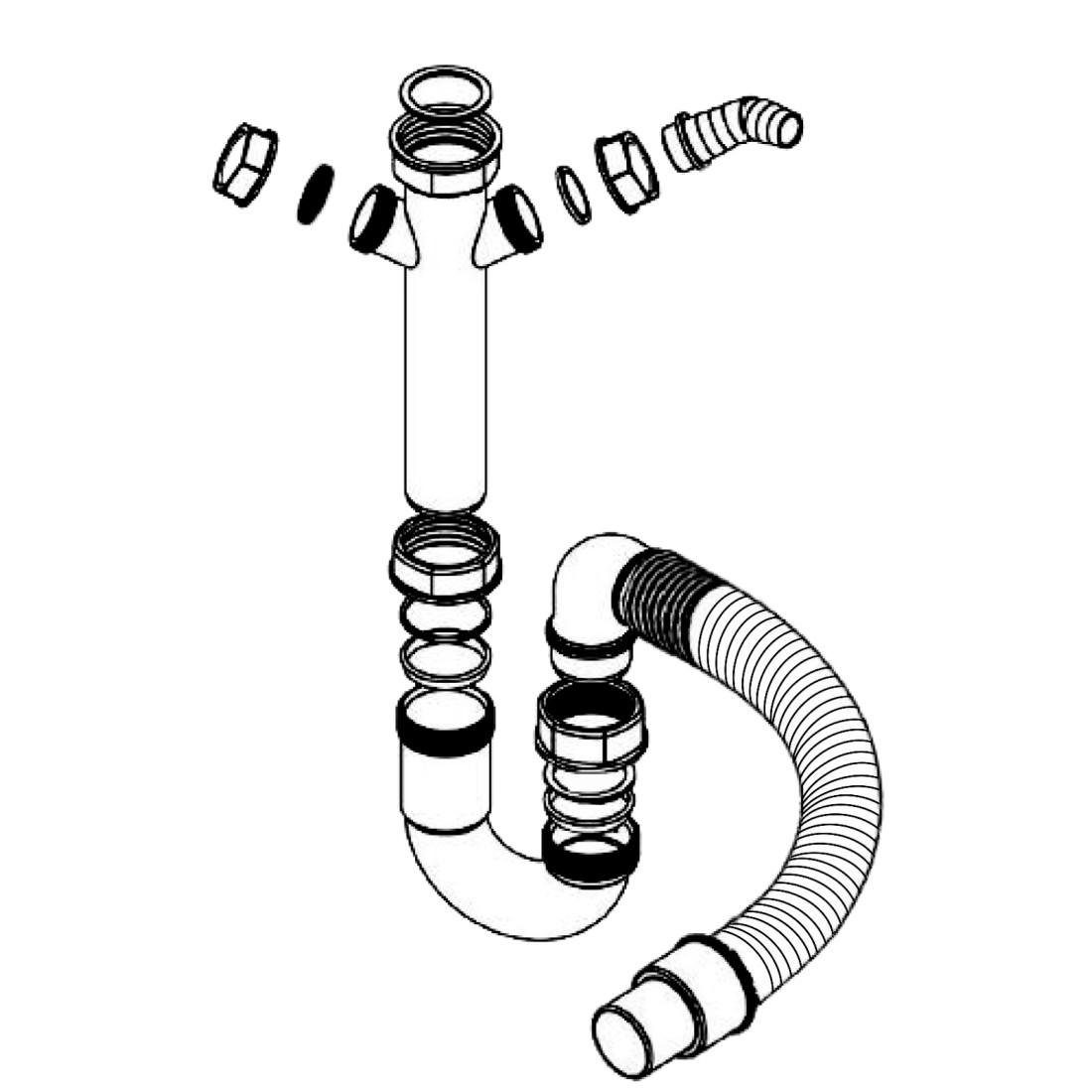 Xavax Siphon, 1 1/2 Zoll, 1 St. Polybeutel