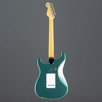 Fender E-Gitarre, '65 ST Style RW Sherwood Green Metallic #132994 - Electric Guitar, '65 Stratocaster Relic RW Sherwood Green Metallic #132994 - E-Gitarr