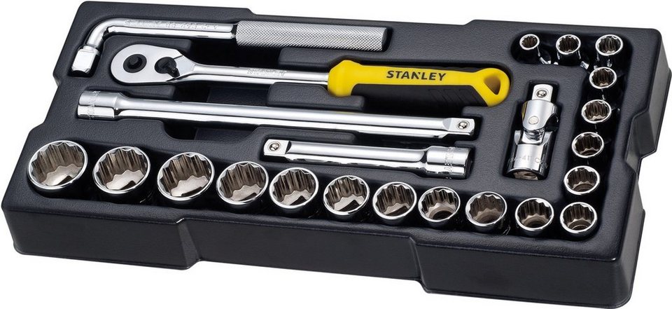 Stanley by Black & Decker Steckschlüssel STMT1-74726 (Set, 23 St),  Bi-Material Handgriff