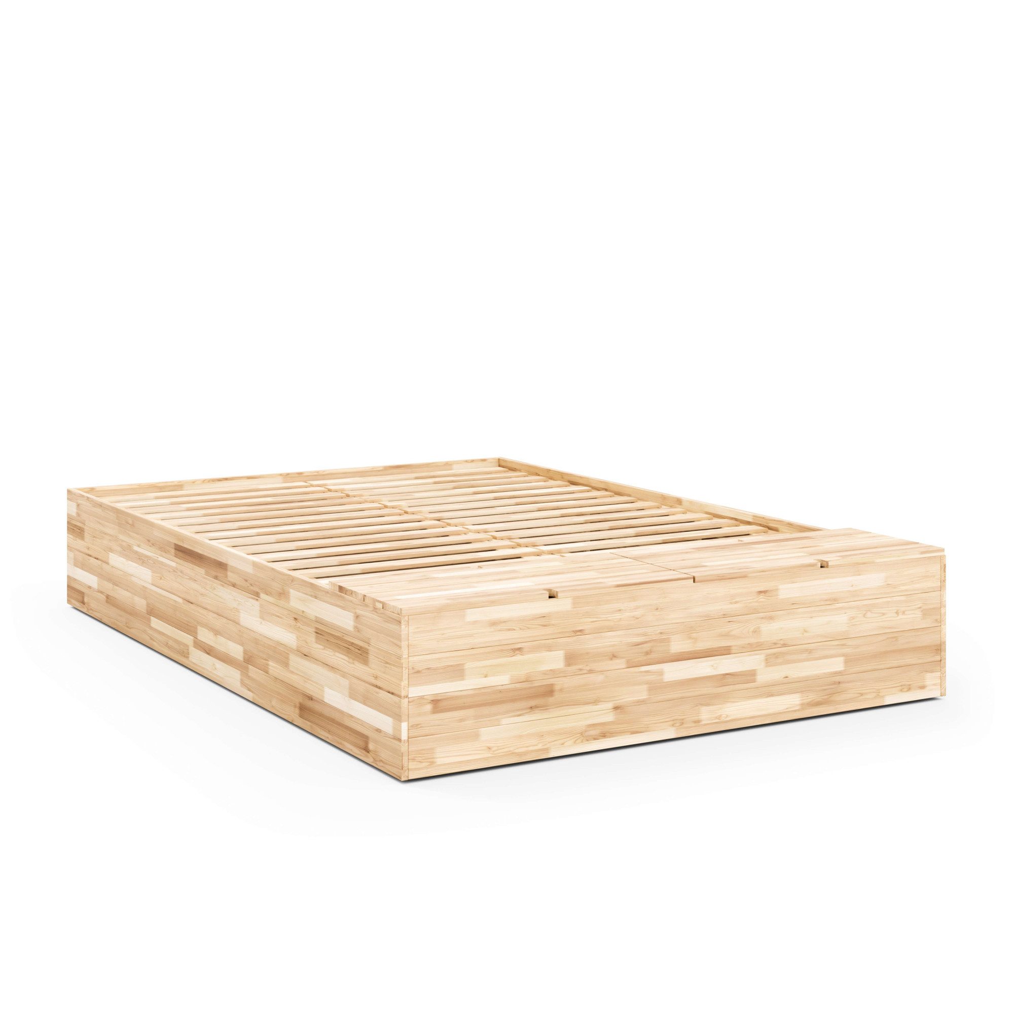 Karup Design Bettgestell Basement Bed, Stauraumbett, Bett optional mit oder ohne Sitzbank, Bett mit integriertem Stauraum, inkl Lattenrost, FSC®zertifiert