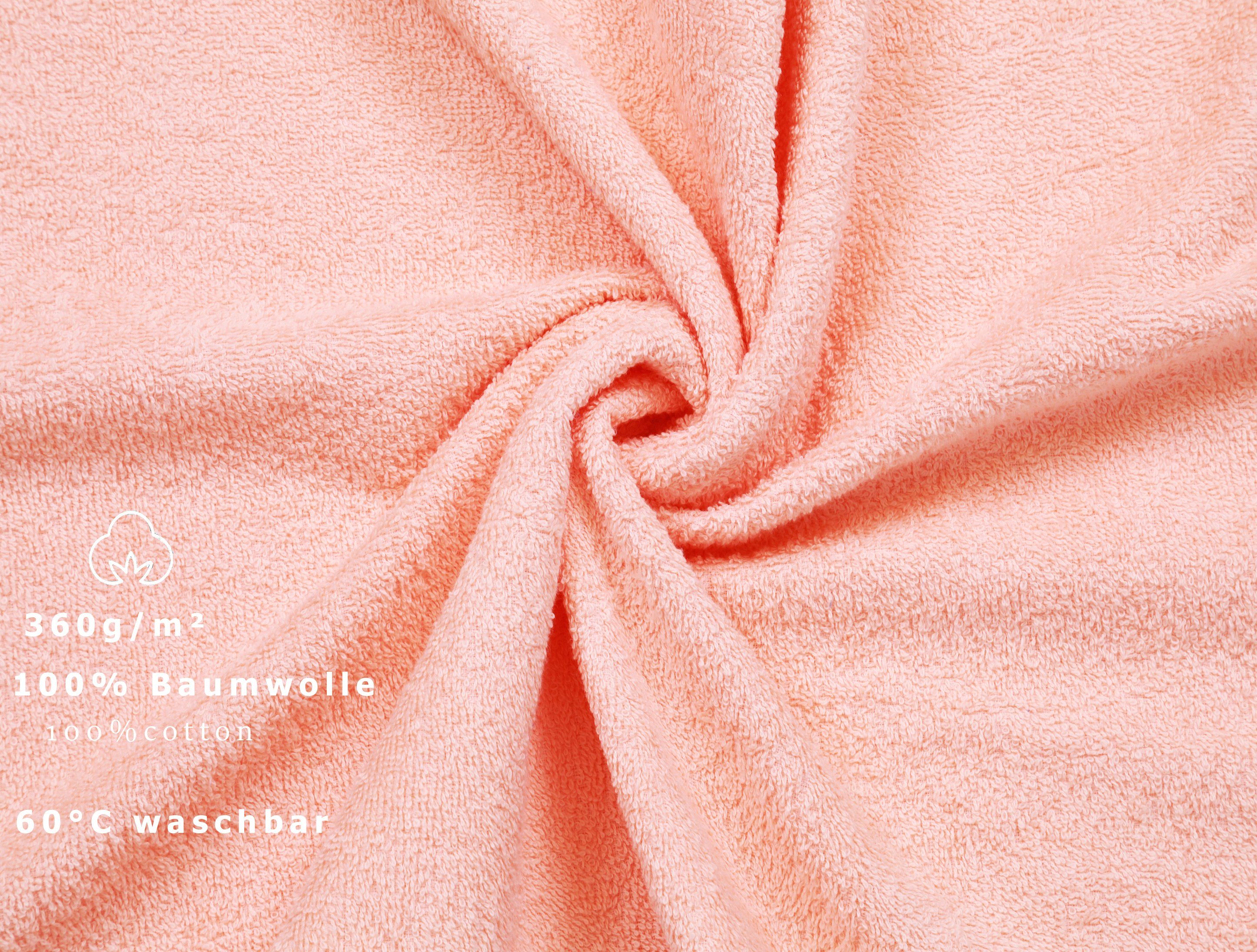 Palermo 100 türkis, und Größe Baumwolle Handtuch-Set Handtücher 50 x apricot Farbe 6-tlg. 100% Betz cm