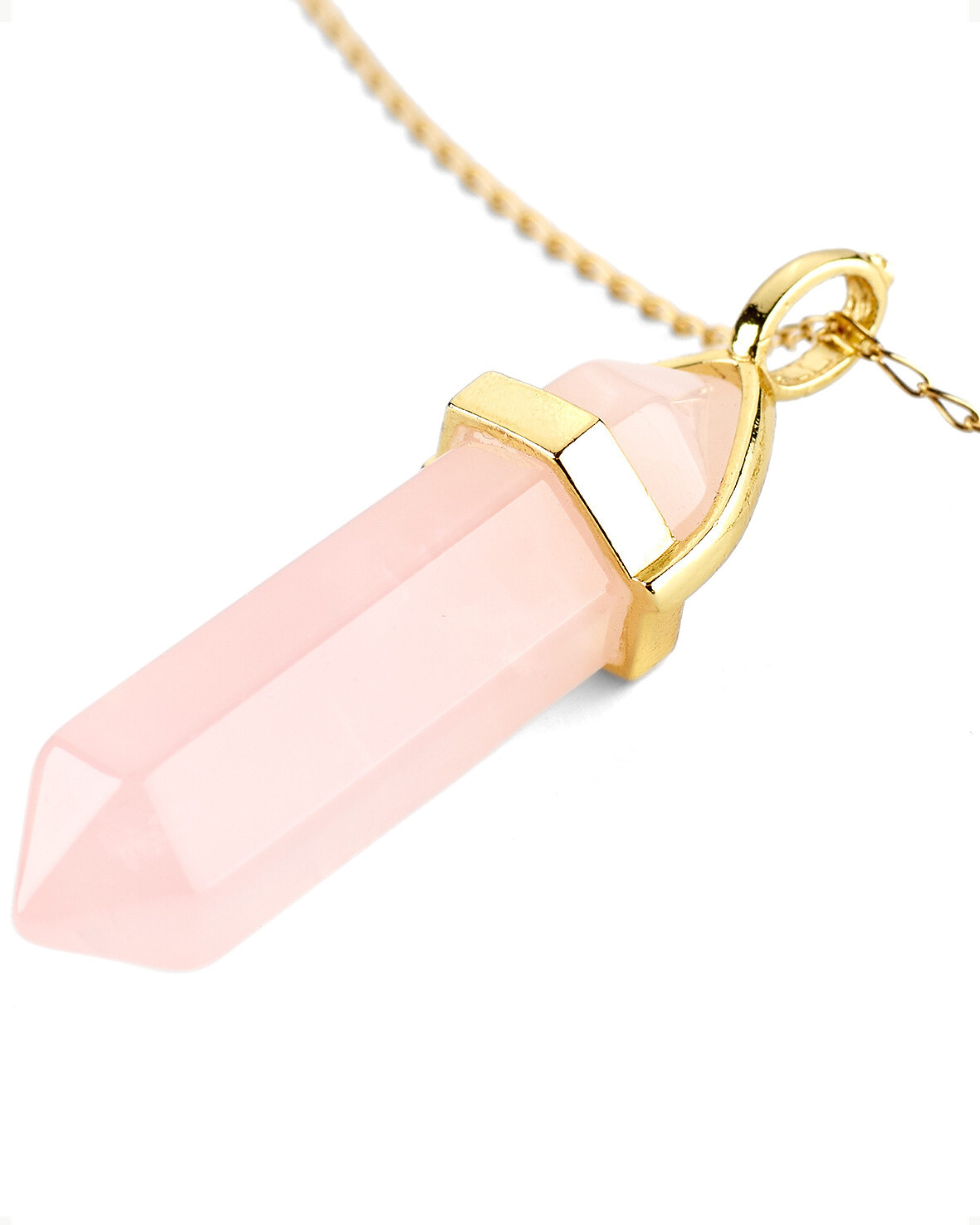 LAVISA Kette mit Anhänger Edelstein Halskette Obelisk gold Naturstein Krist günstig online kaufen